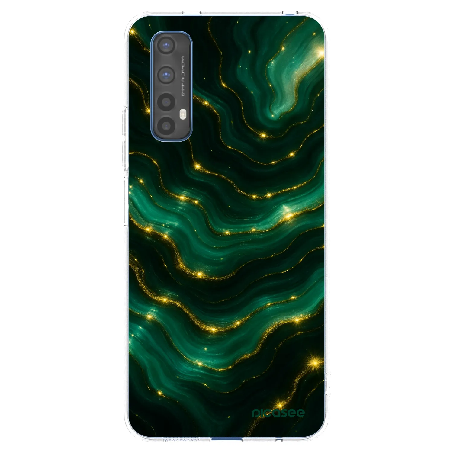 Picasee silikonski prozorni ovitek za Realme 7 - Emerald
