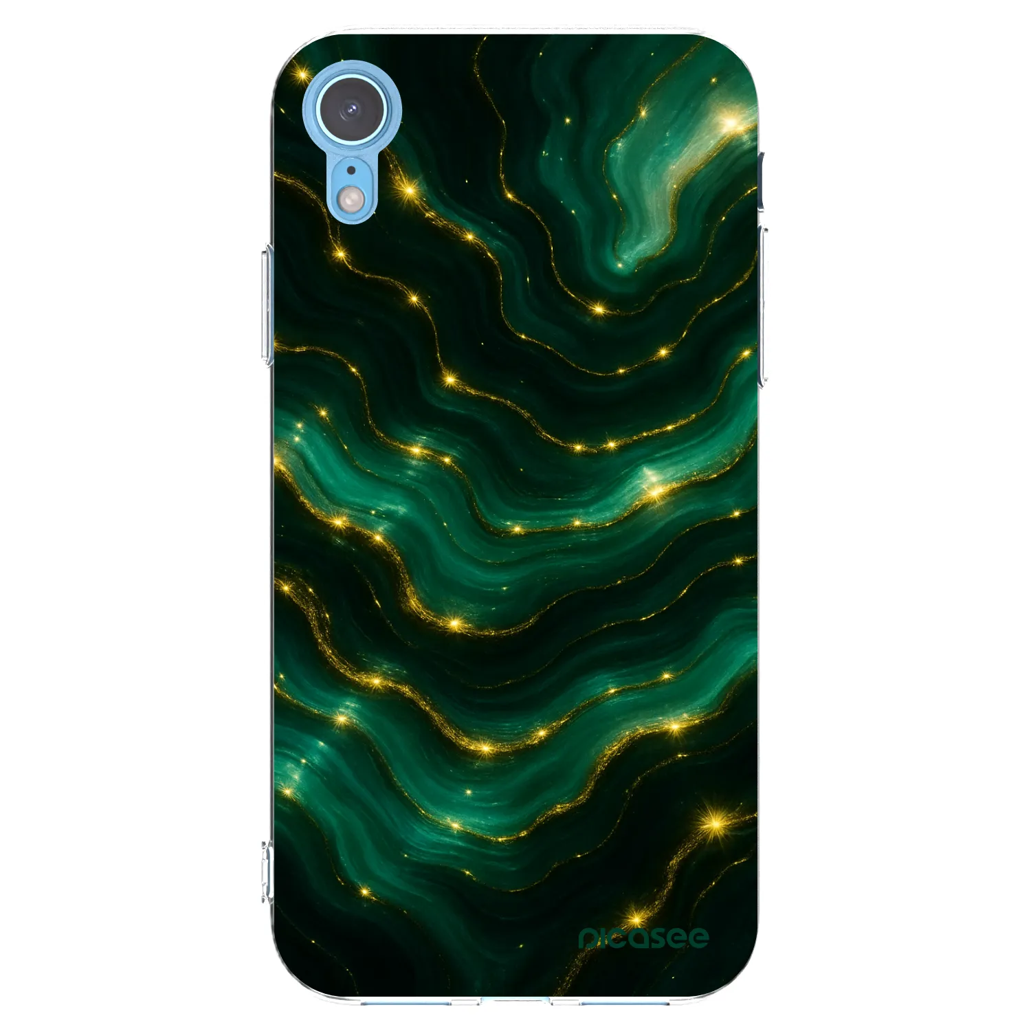 Picasee silikonski prozorni ovitek za Apple iPhone XR - Emerald