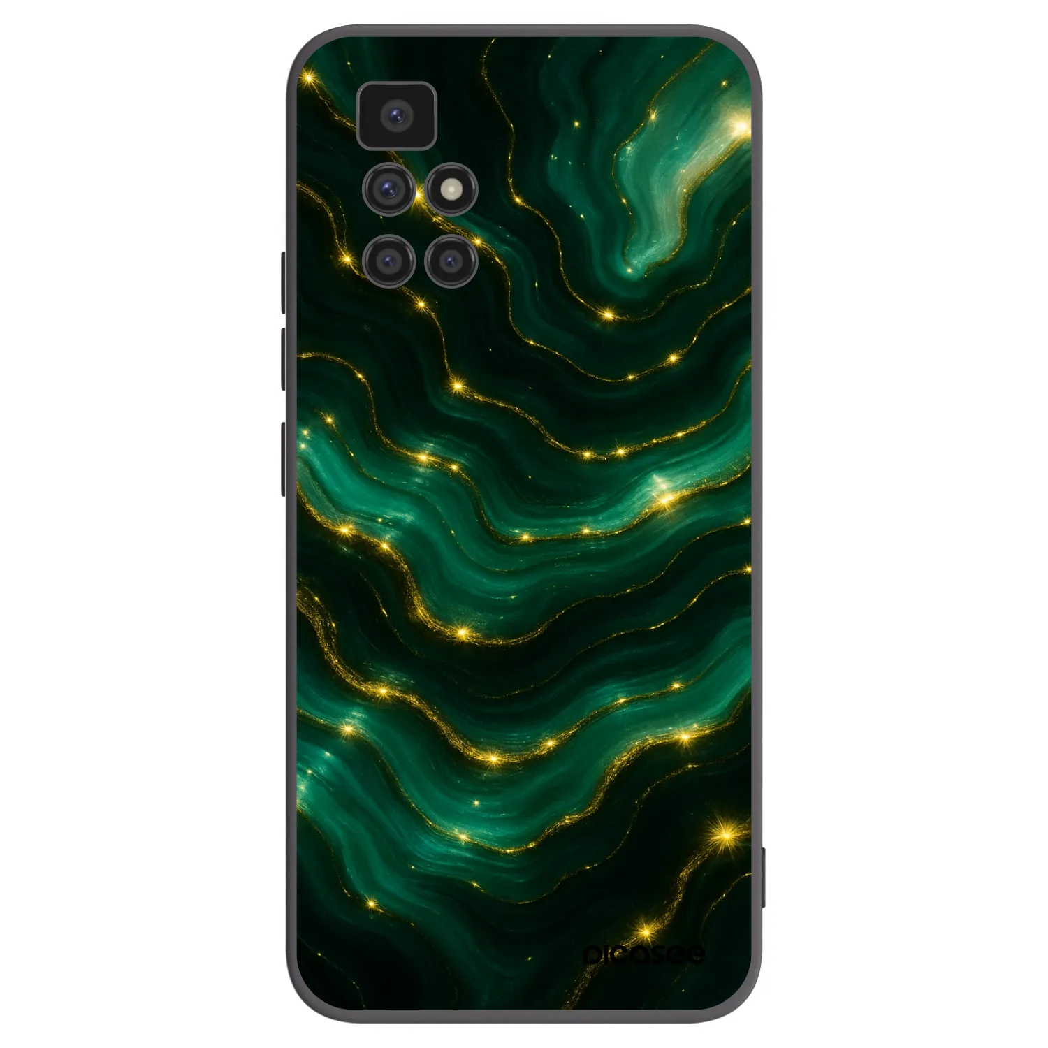 Picasee silikonski črni ovitek za Xiaomi Redmi 10 - Emerald