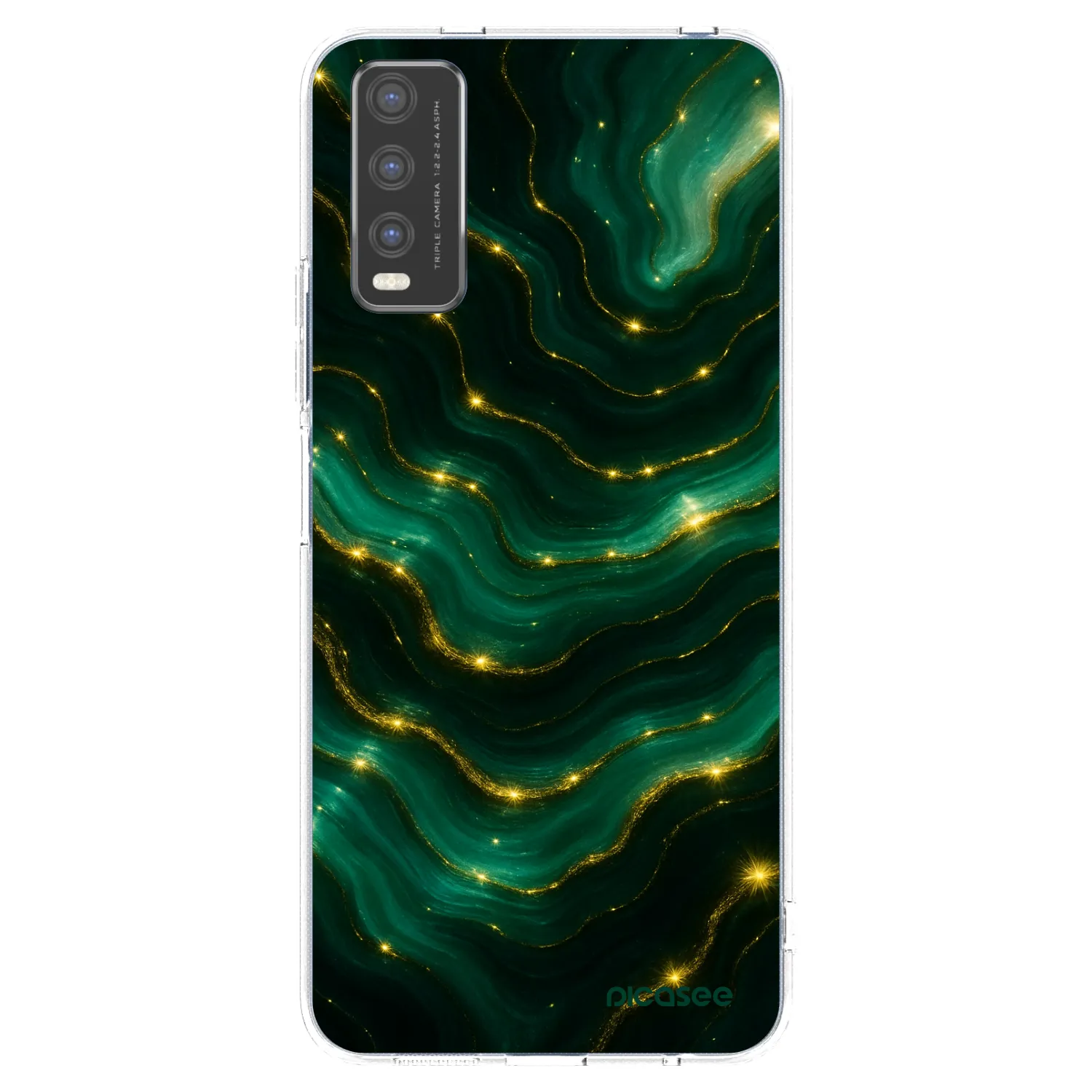 Picasee silikonski prozorni ovitek za Vivo Y20s - Emerald