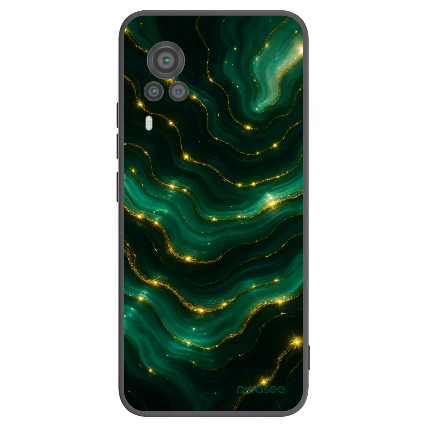 Picasee silikonski črni ovitek za Vivo X60 Pro 5G - Emerald