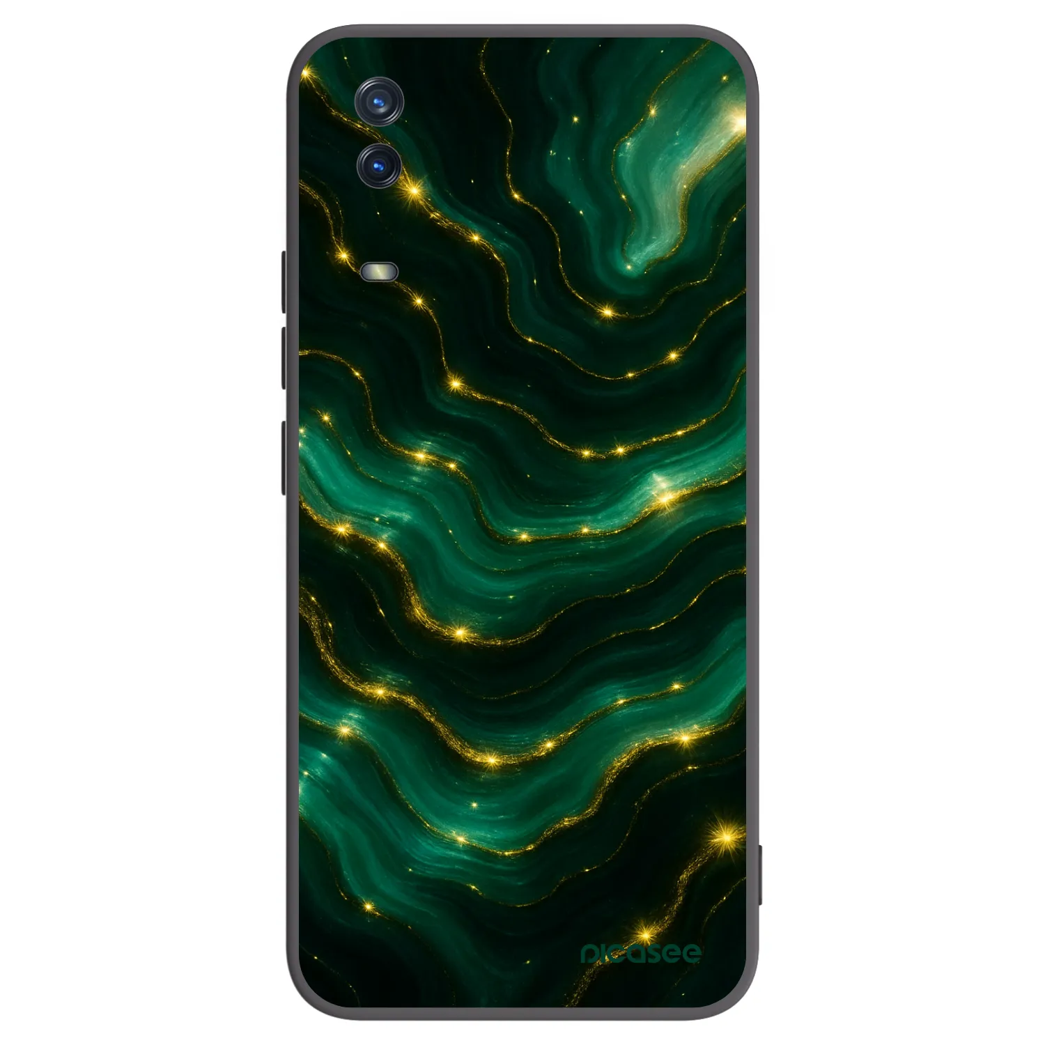 Picasee silikonski črni ovitek za Vivo Y11s - Emerald