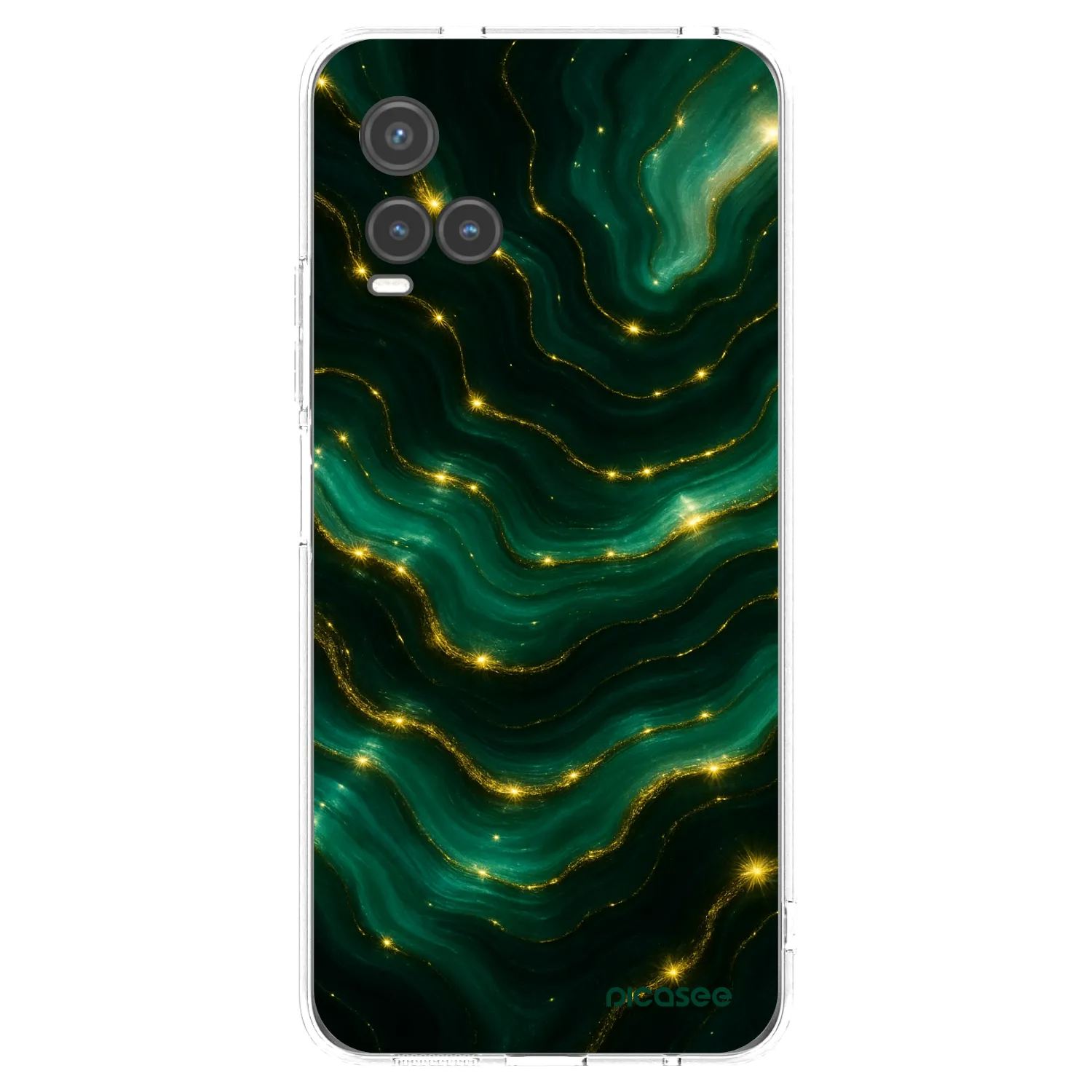 Picasee silikonski prozorni ovitek za Vivo Y33s - Emerald