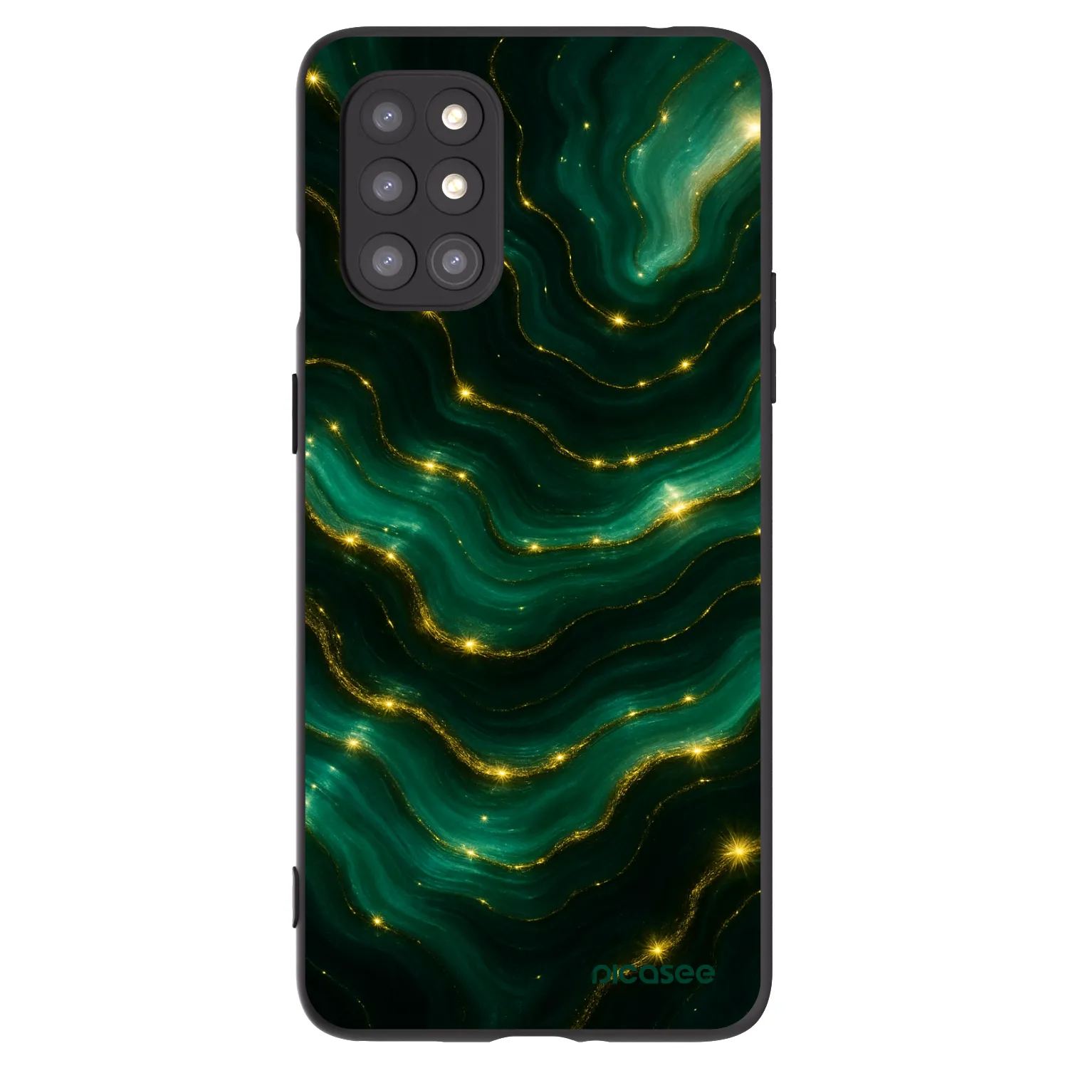 Picasee silikonski črni ovitek za OnePlus 8T - Emerald