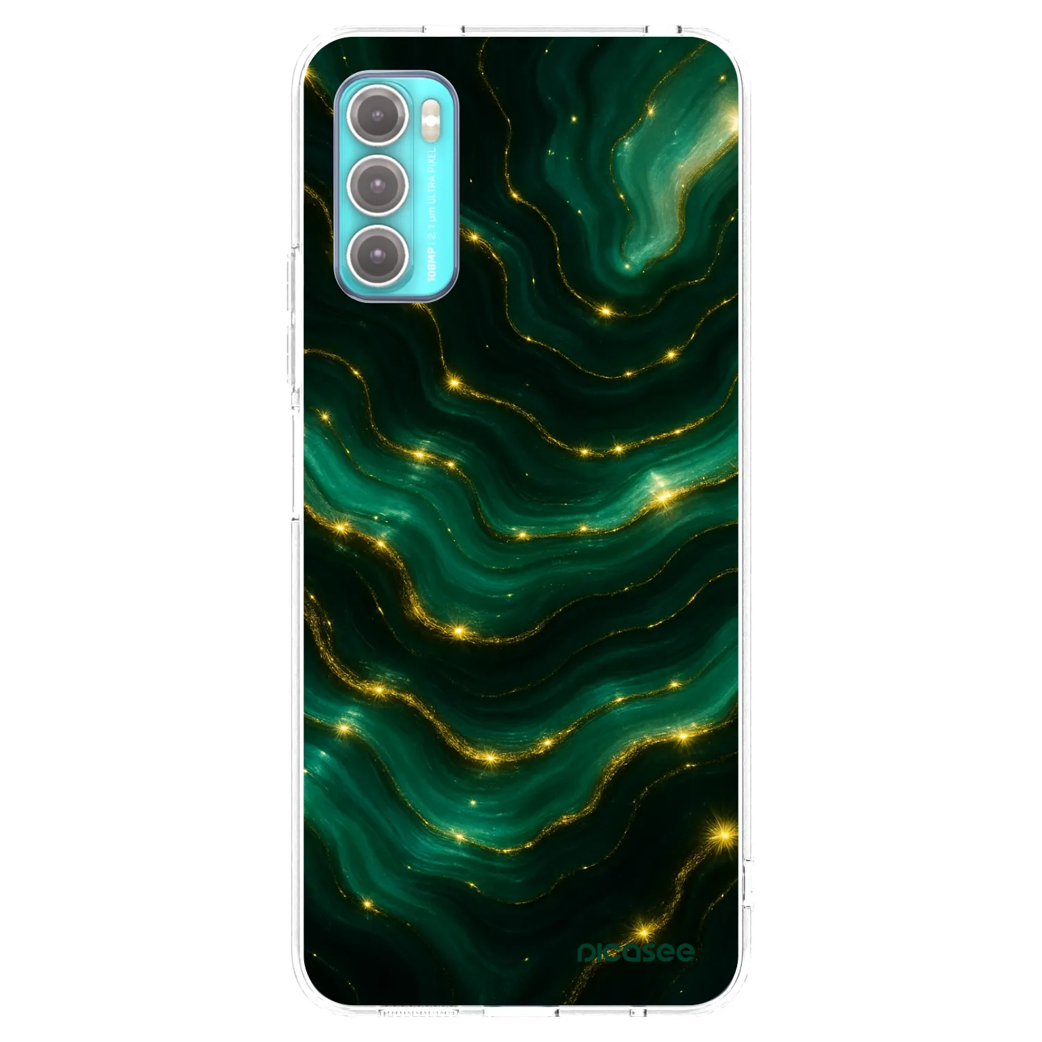 Picasee silikonski prozorni ovitek za Motorola Moto G60 - Emerald