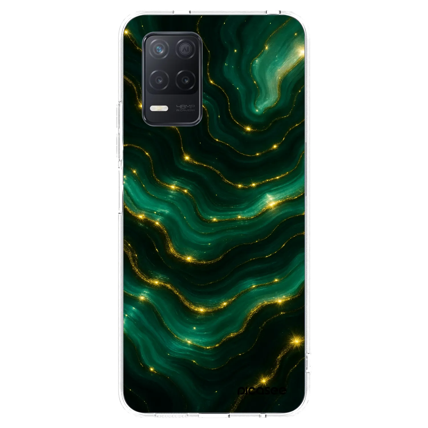 Picasee silikonski prozorni ovitek za Realme 8 5G - Emerald