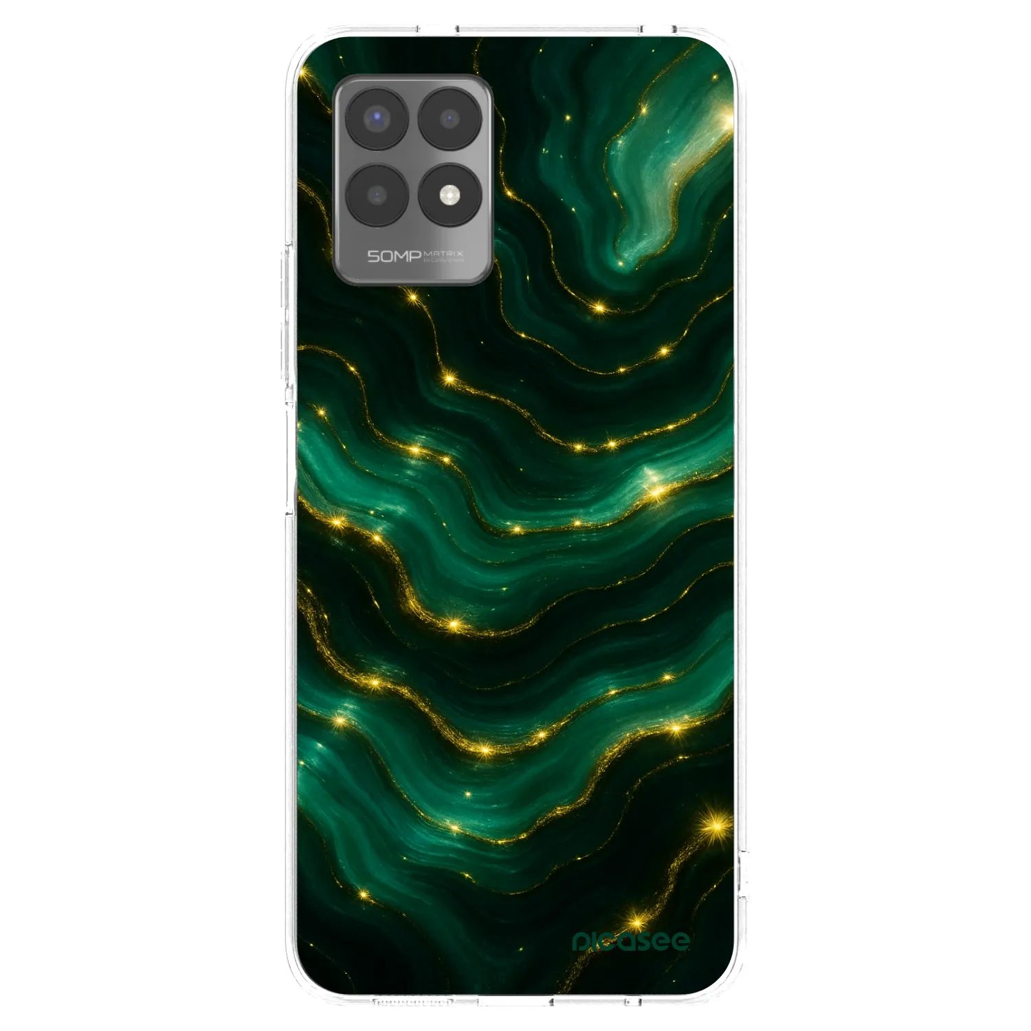 Picasee silikonski prozorni ovitek za Realme 8i - Emerald