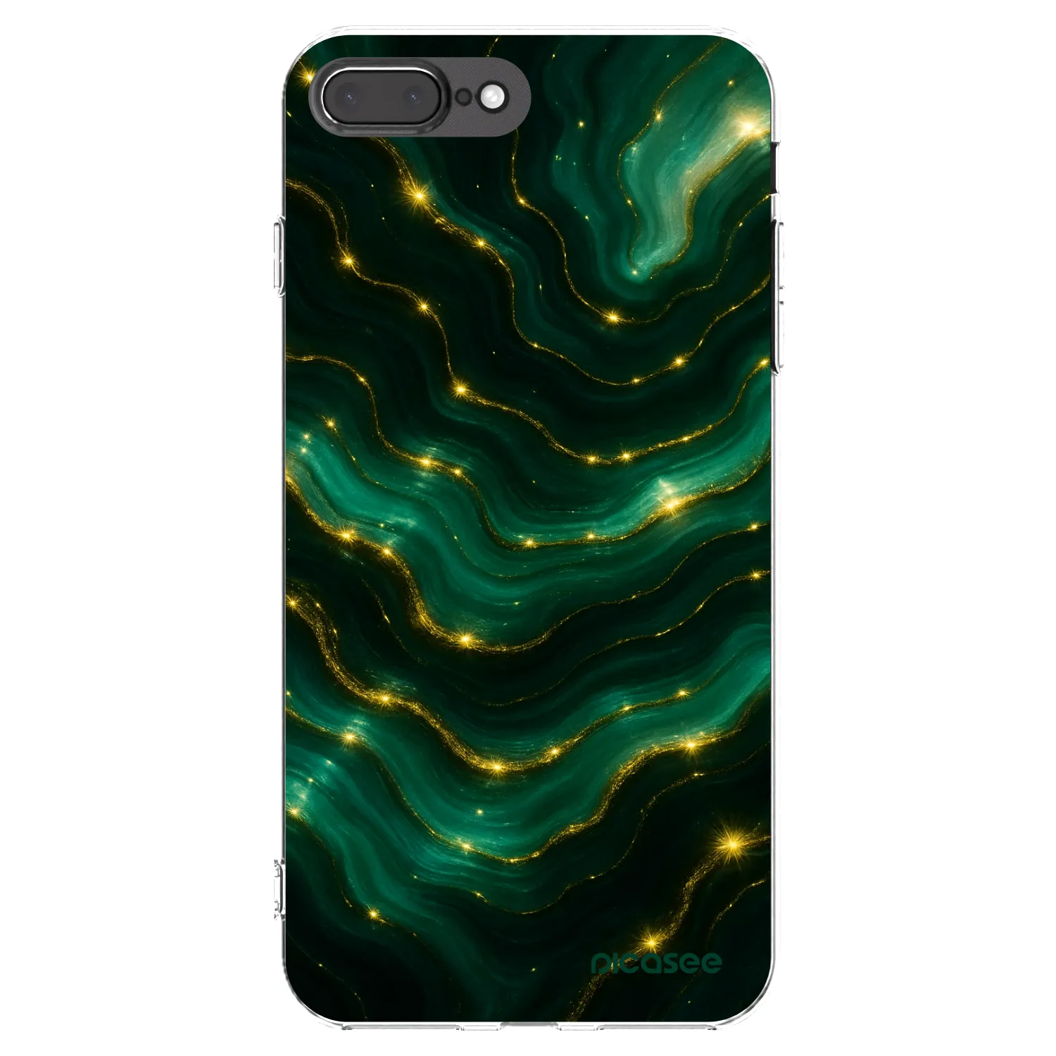 Picasee silikonski prozorni ovitek za Apple iPhone 7 Plus - Emerald