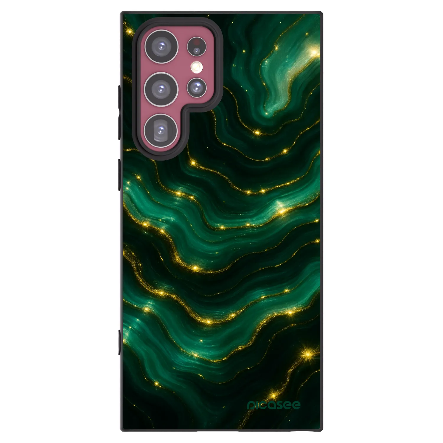 Picasee silikonski črni ovitek za Samsung Galaxy S22 Ultra 5G - Emerald