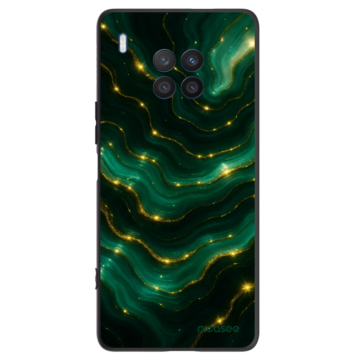 Picasee silikonski črni ovitek za Honor 50 Lite - Emerald