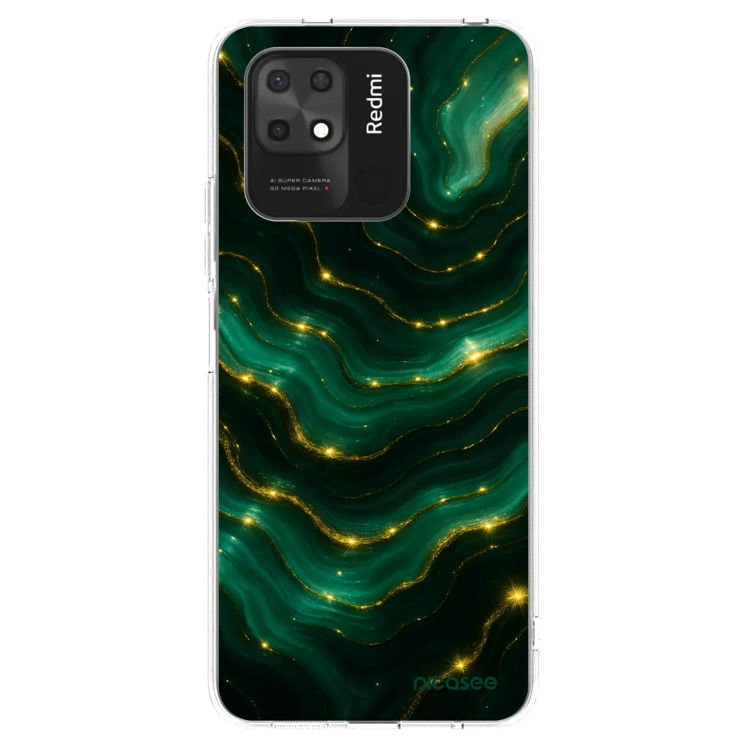 Picasee silikonski prozorni ovitek za Xiaomi Redmi 10C - Emerald