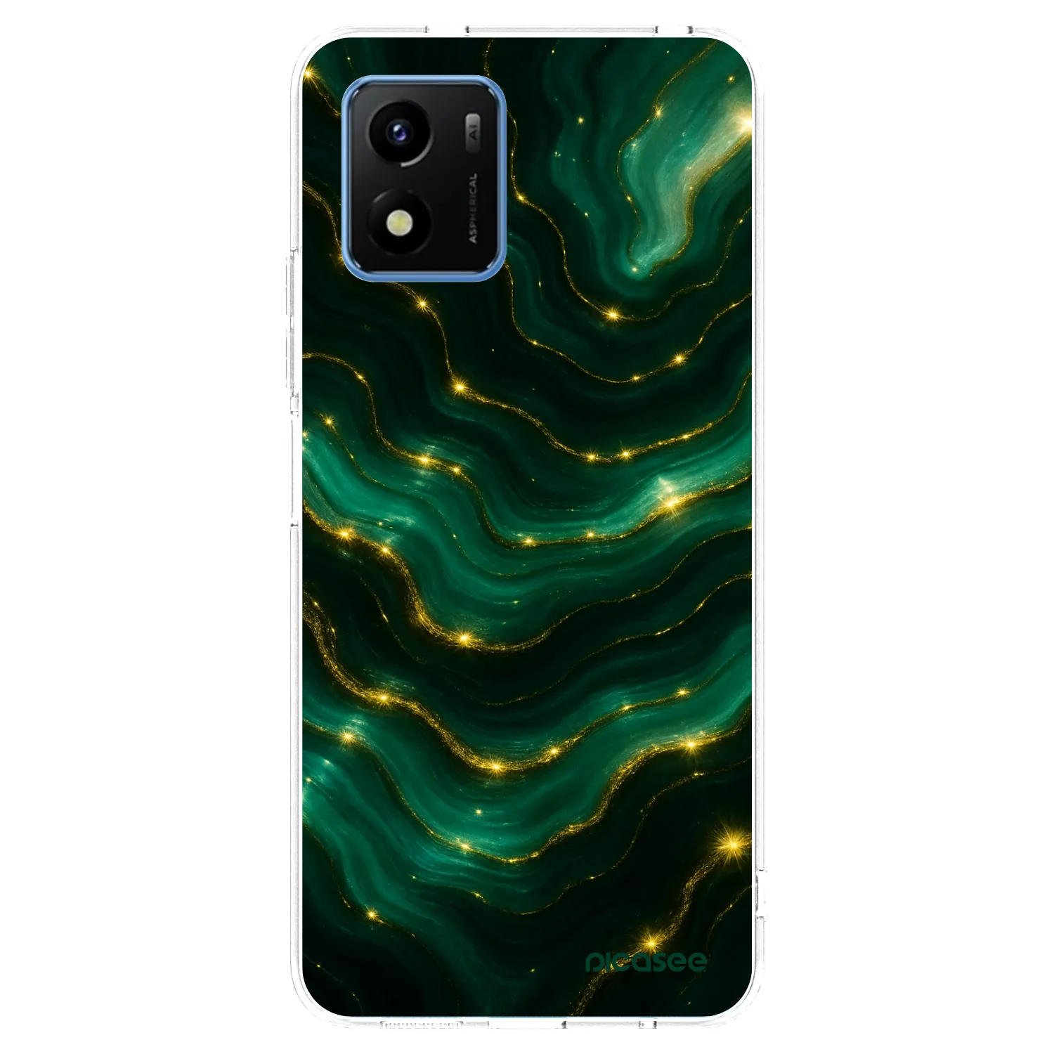 Picasee silikonski prozorni ovitek za Vivo Y01 - Emerald