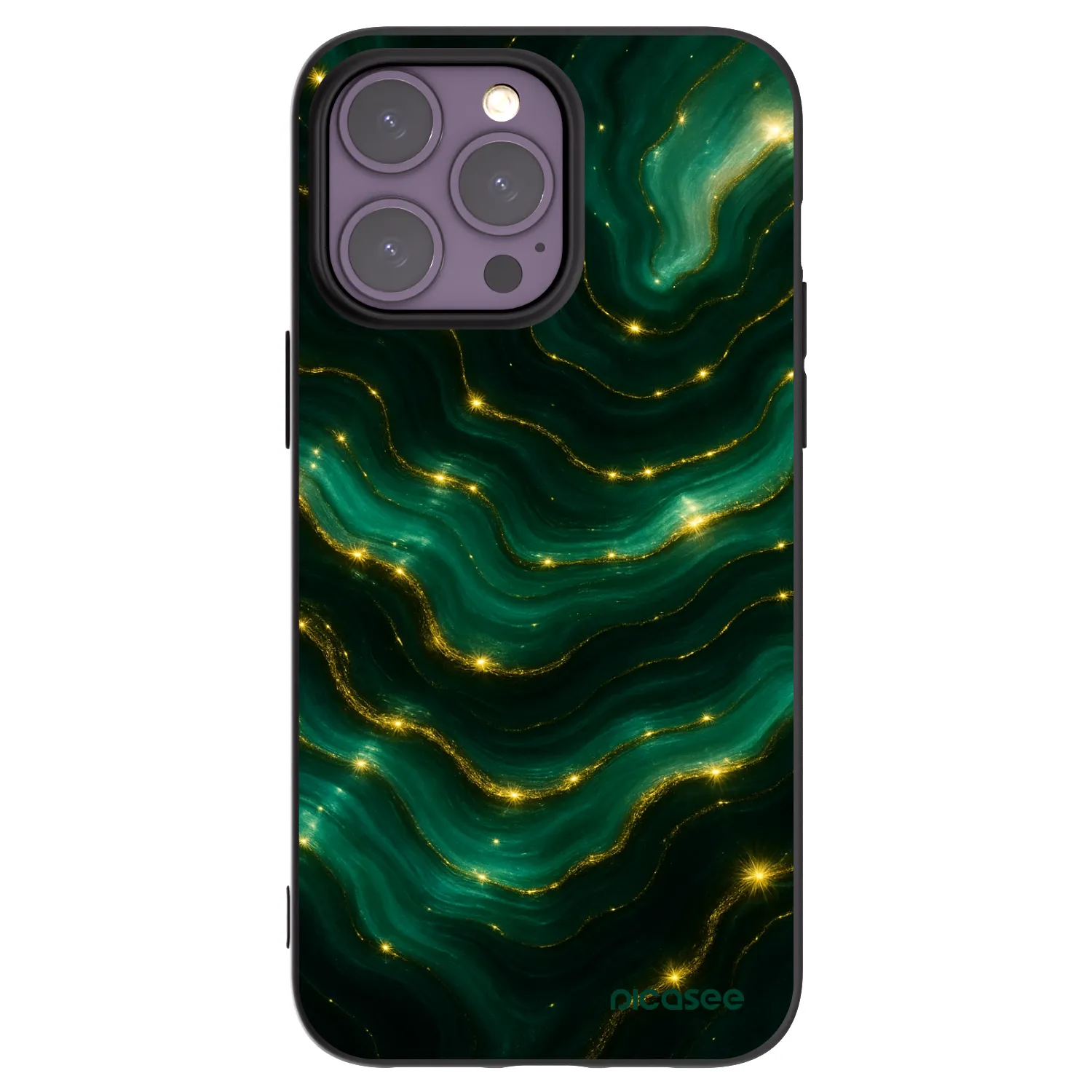 Picasee silikonski črni ovitek za Apple iPhone 14 Pro Max - Emerald