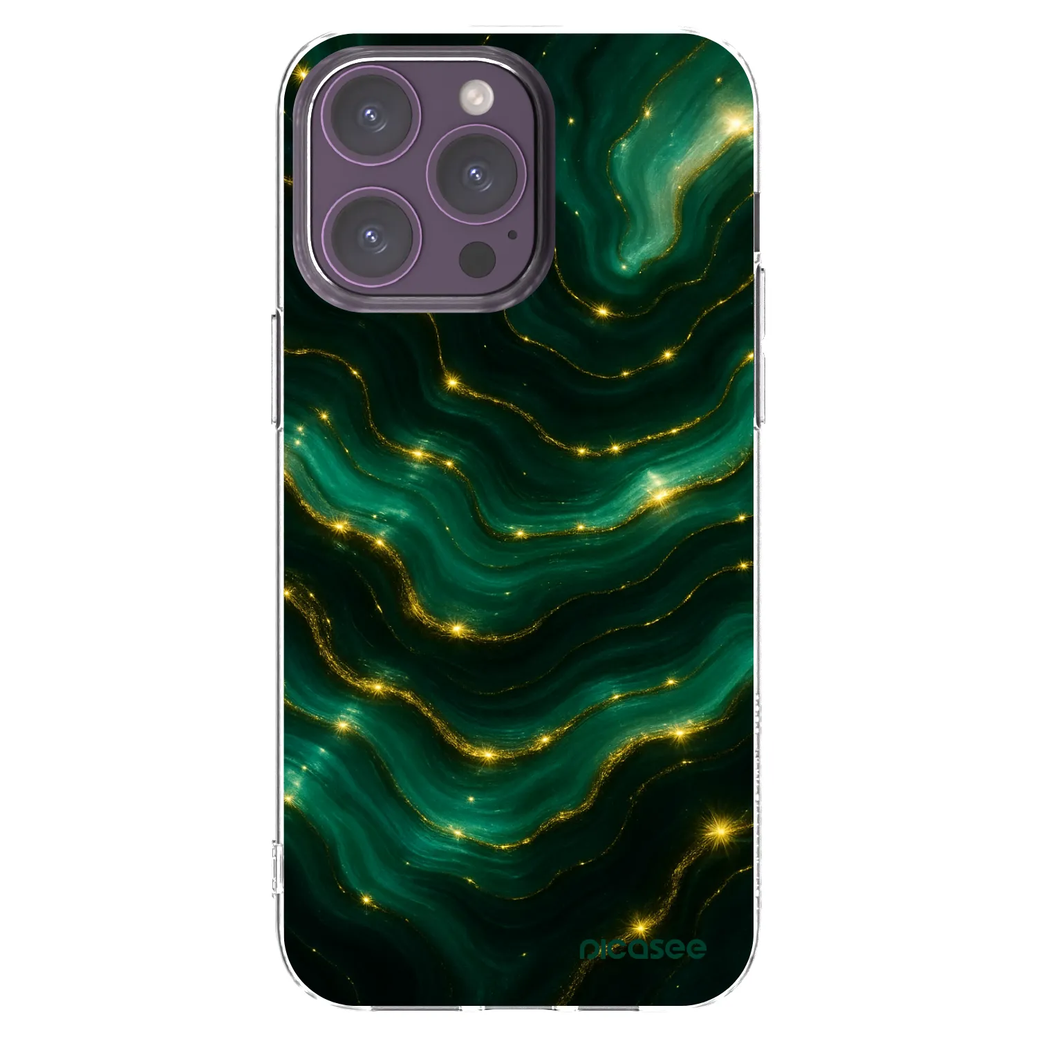 Picasee silikonski prozorni ovitek za Apple iPhone 14 Pro Max - Emerald