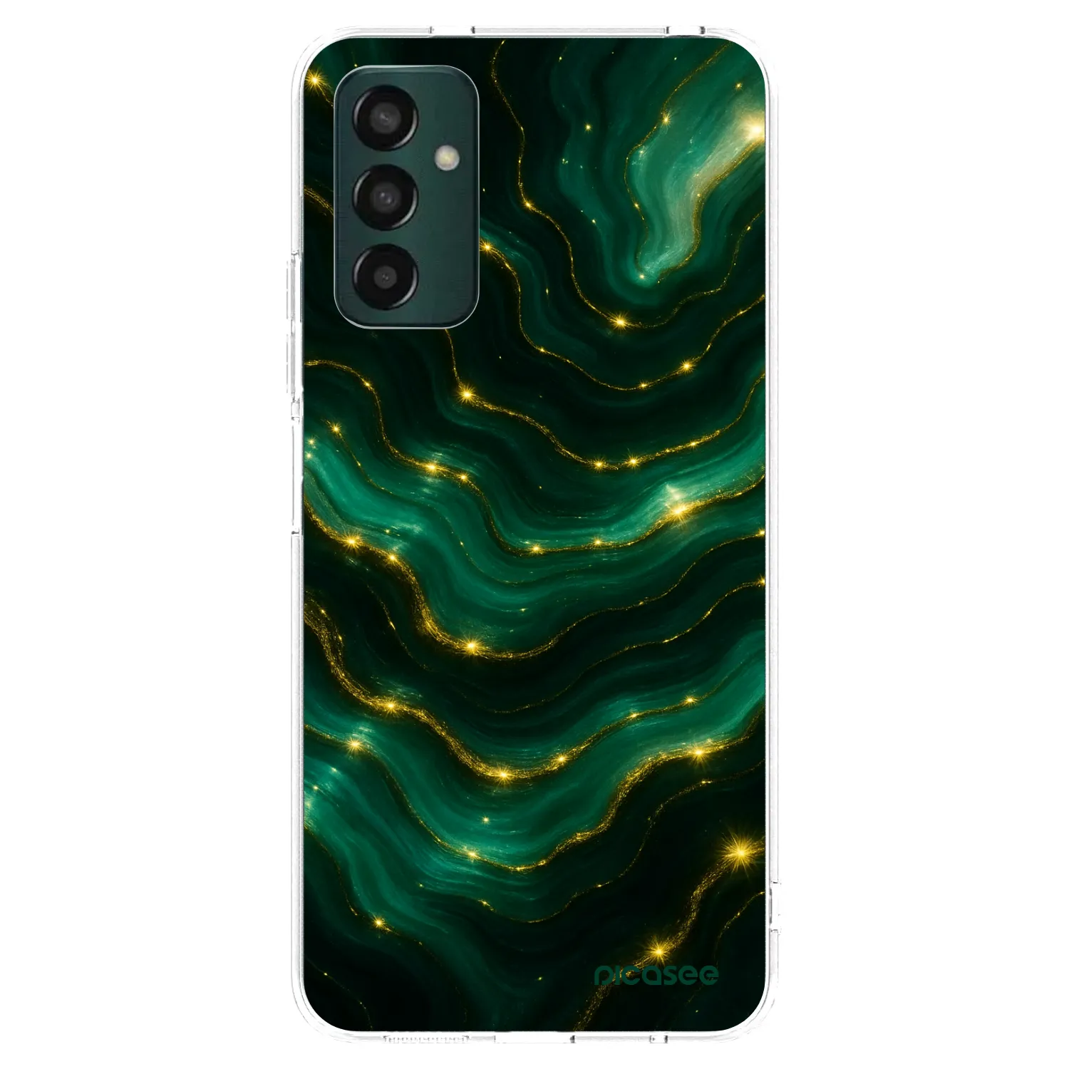 Picasee silikonski prozorni ovitek za Samsung Galaxy M13 M135F - Emerald