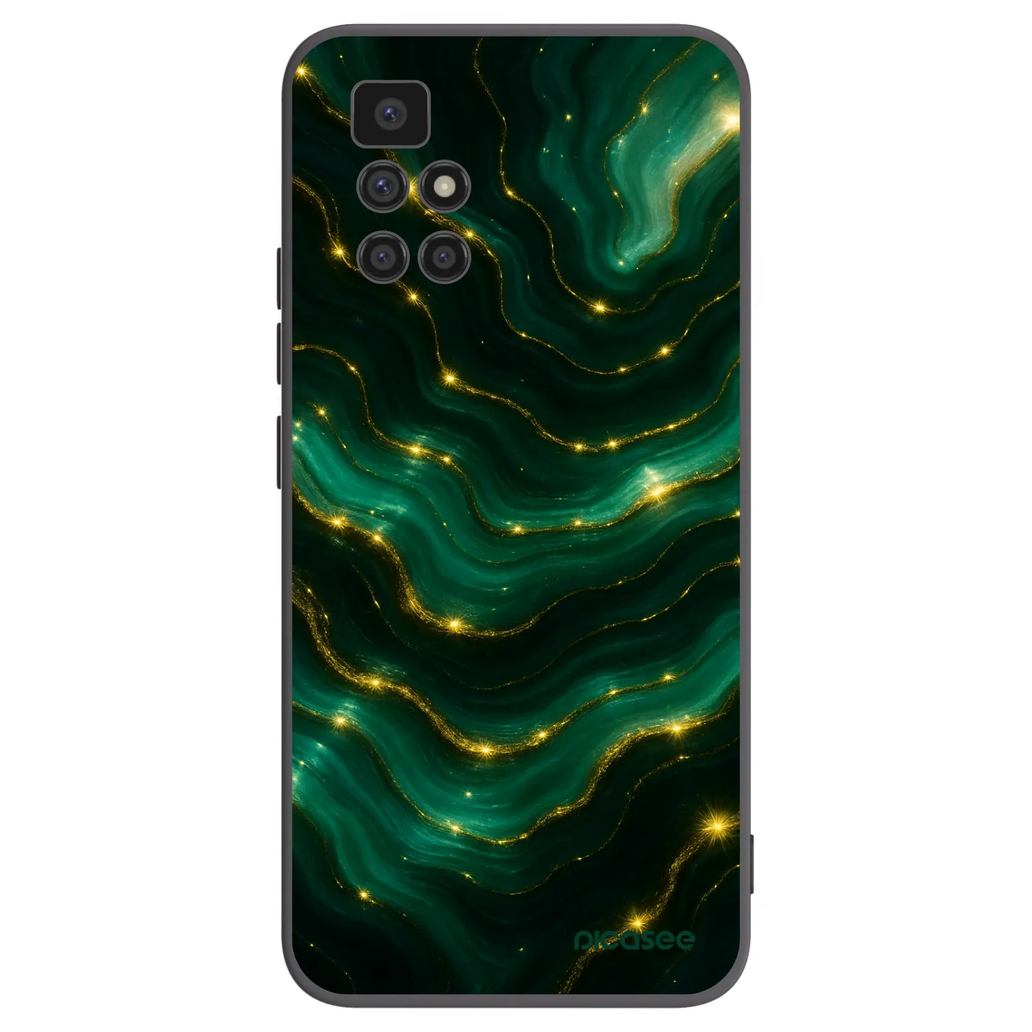 Picasee silikonski črni ovitek za Xiaomi Redmi 10 (2022) - Emerald