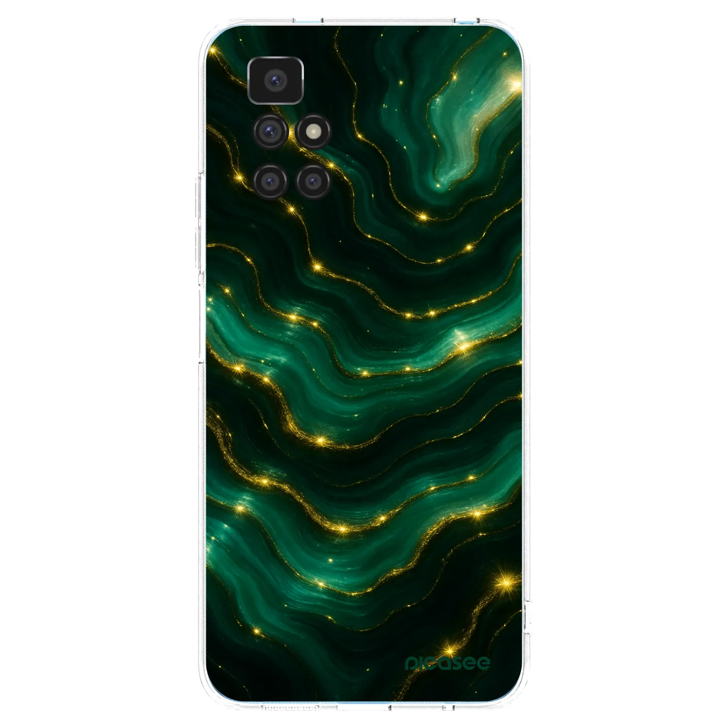 Picasee silikonski prozorni ovitek za Xiaomi Redmi 10 (2022) - Emerald