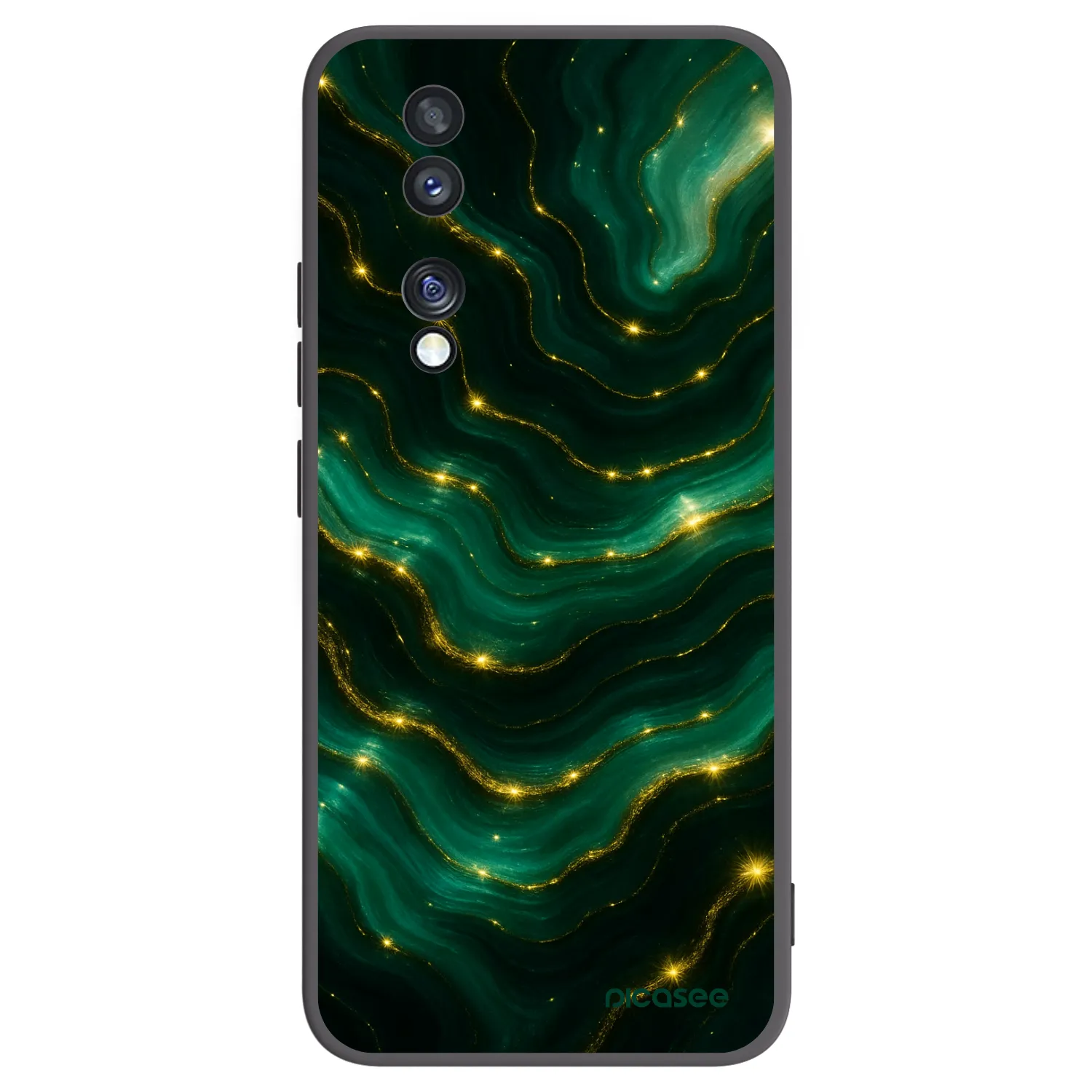 Picasee silikonski črni ovitek za Honor 70 - Emerald