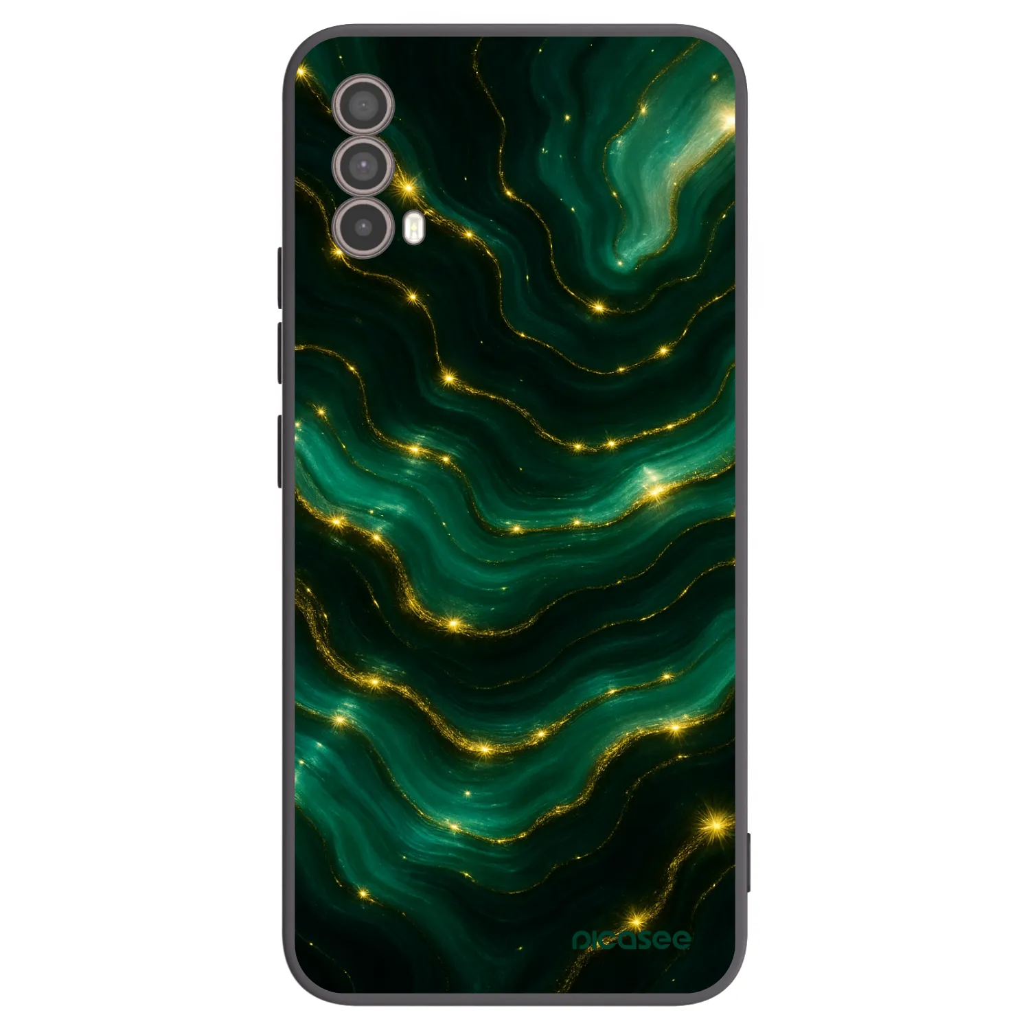 Picasee silikonski črni ovitek za Motorola Moto E40 - Emerald