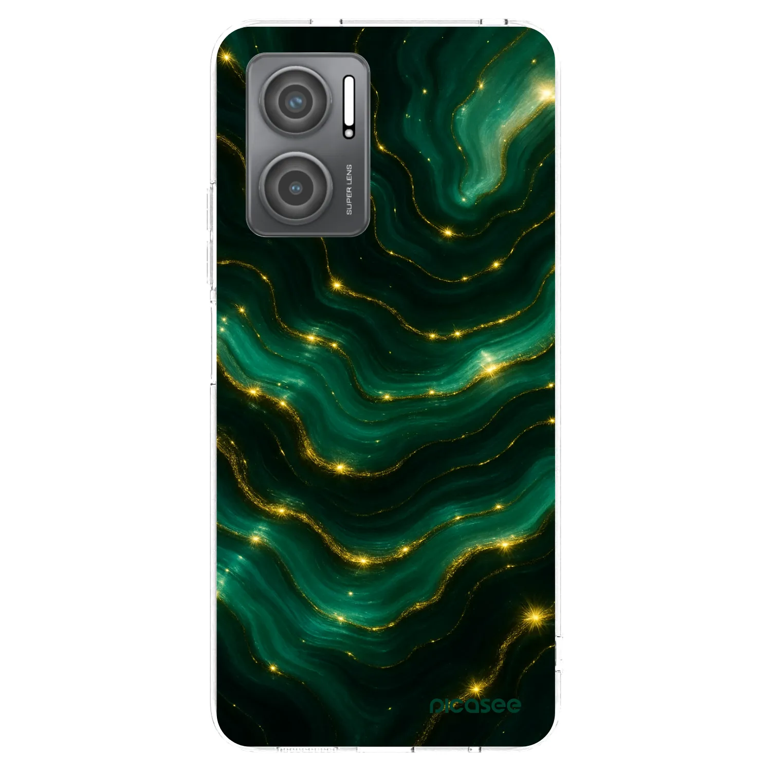 Picasee silikonski prozorni ovitek za Xiaomi Redmi 10 5G - Emerald