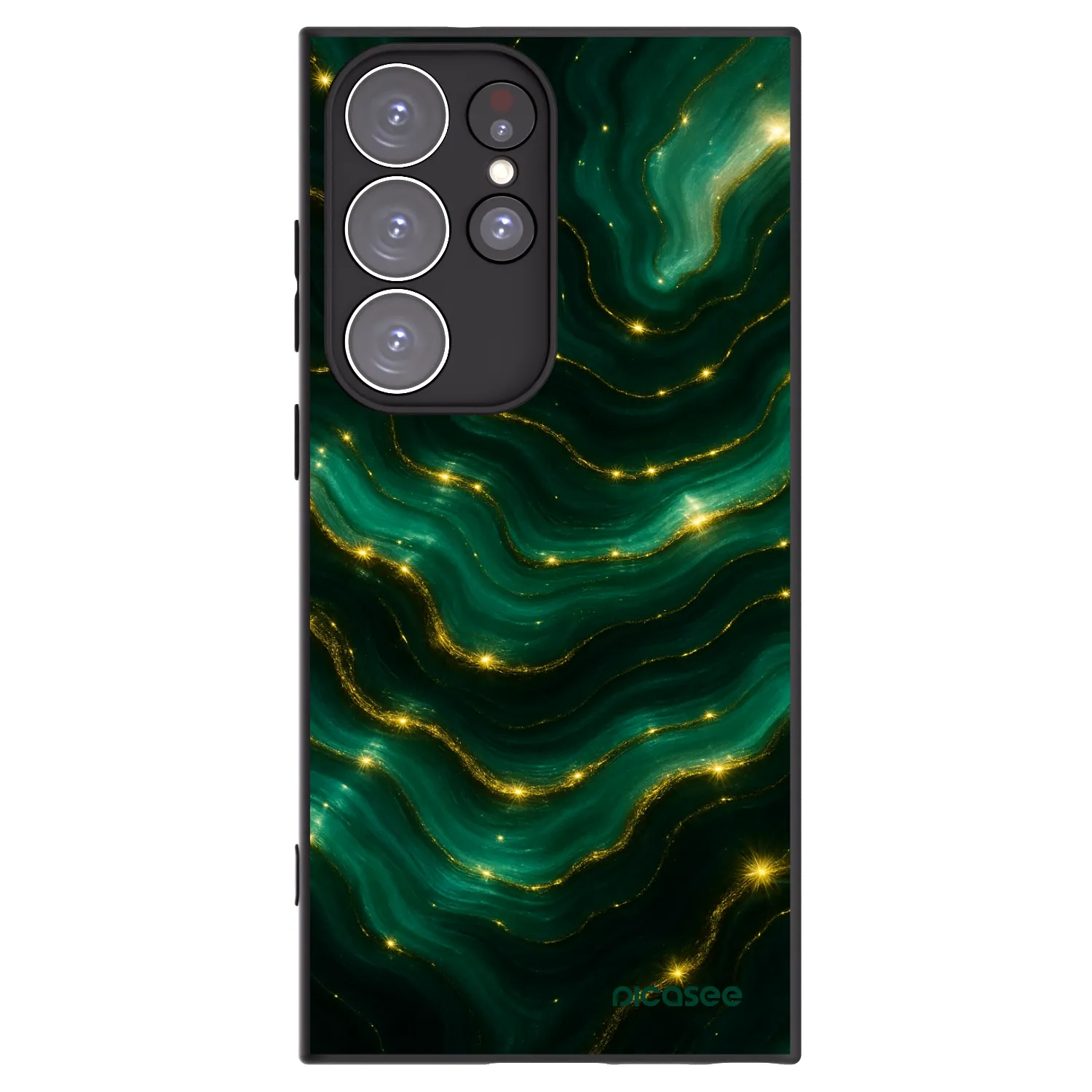 Picasee silikonski črni ovitek za Samsung Galaxy S23 Ultra 5G - Emerald