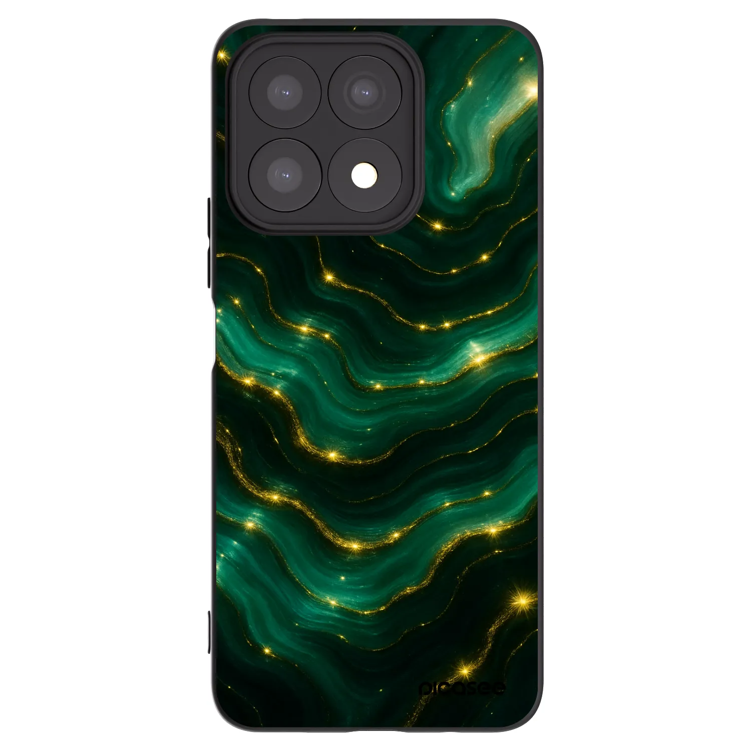 Picasee silikonski črni ovitek za Honor X8a - Emerald