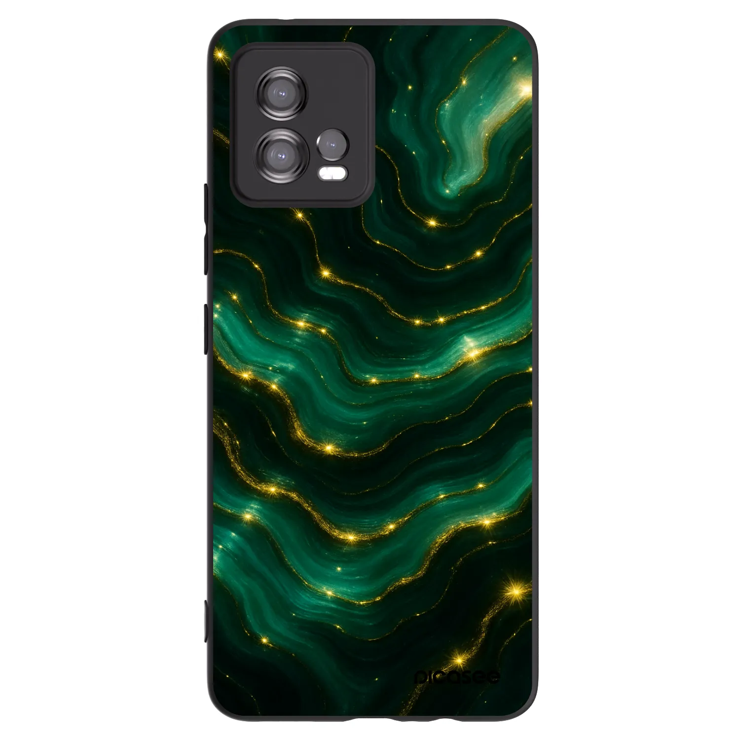 Picasee silikonski črni ovitek za Motorola Moto G72 - Emerald