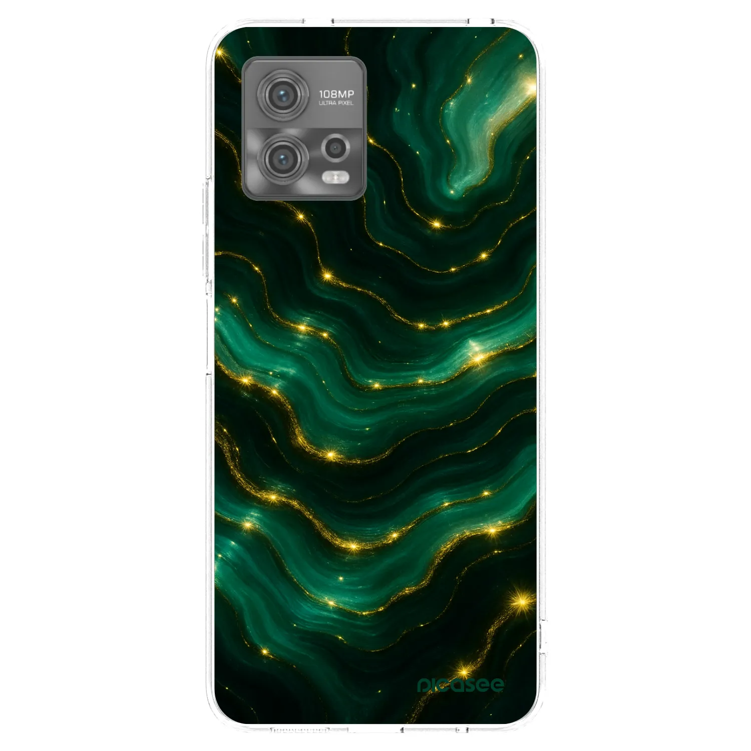 Picasee silikonski prozorni ovitek za Motorola Moto G72 - Emerald