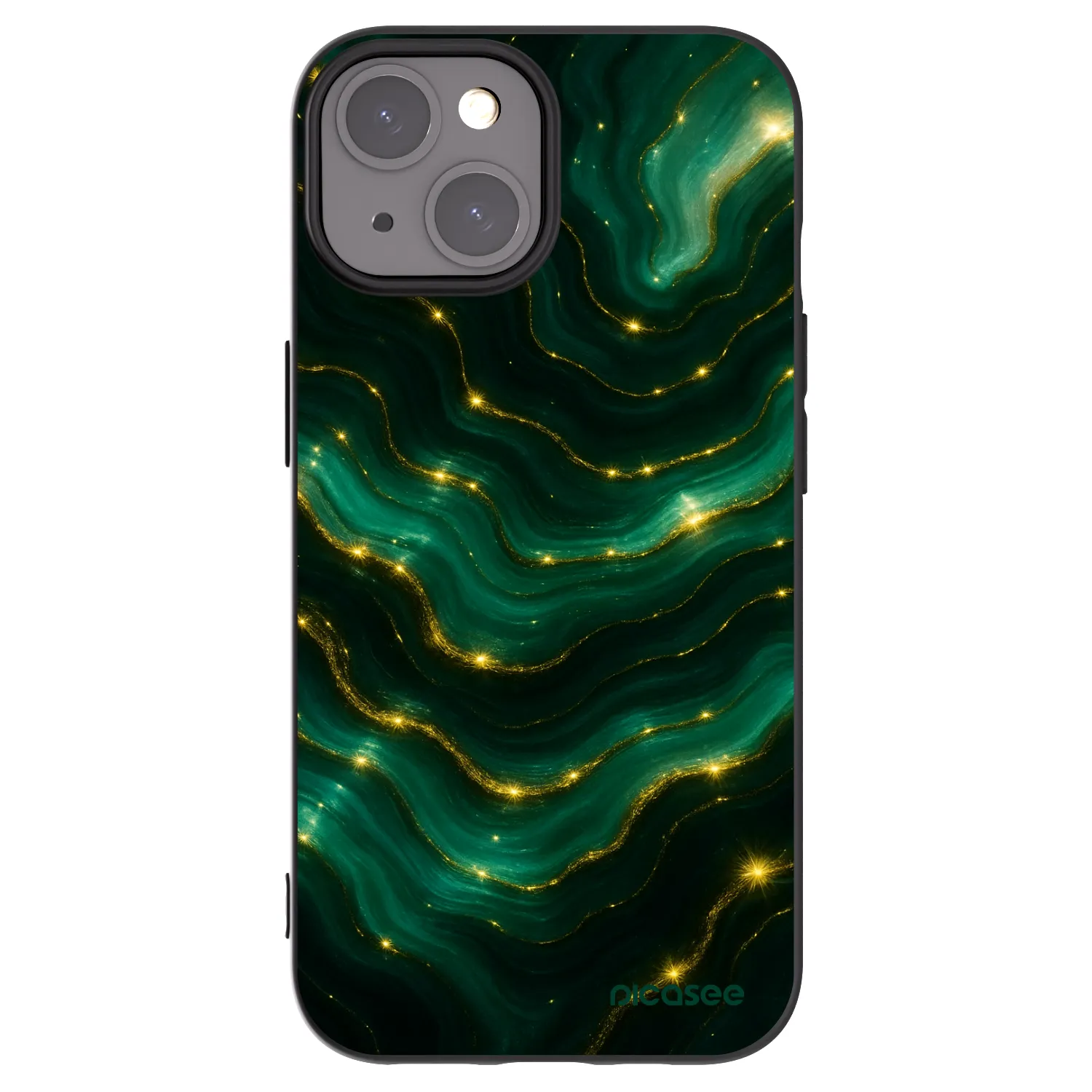 Picasee silikonski črni ovitek za Apple iPhone 15 - Emerald