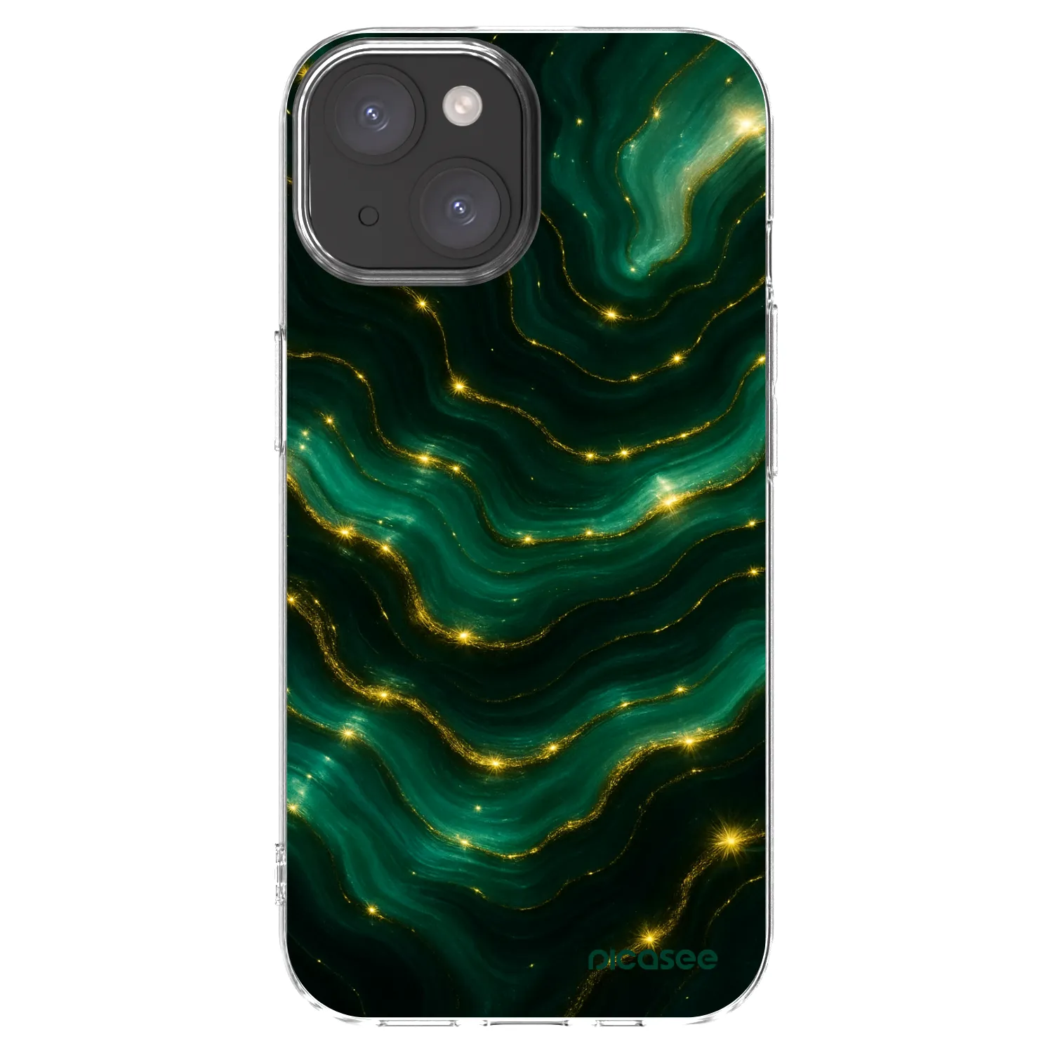 Picasee silikonski prozorni ovitek za Apple iPhone 15 - Emerald