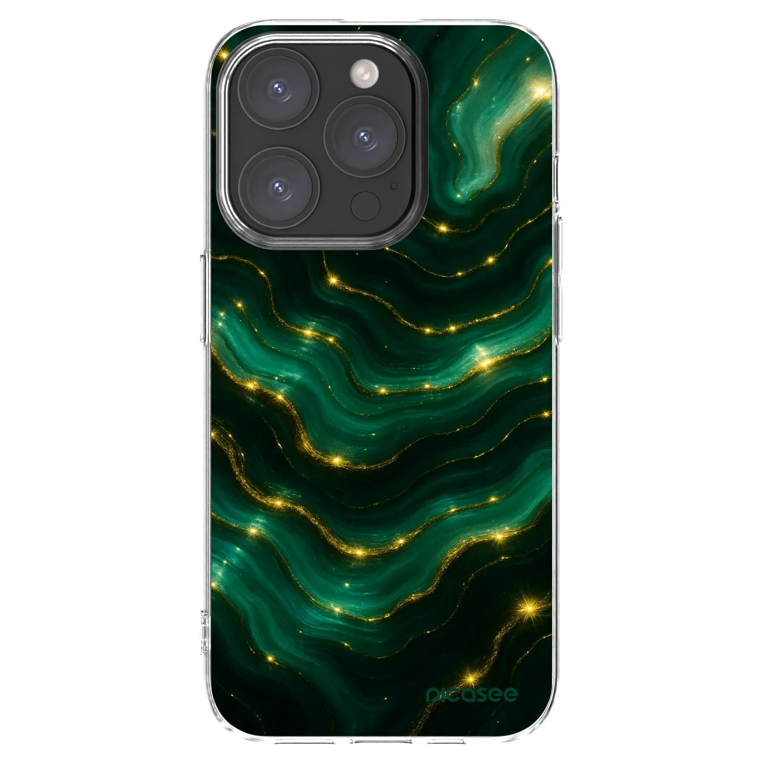 Picasee silikonski prozorni ovitek za Apple iPhone 15 Pro - Emerald
