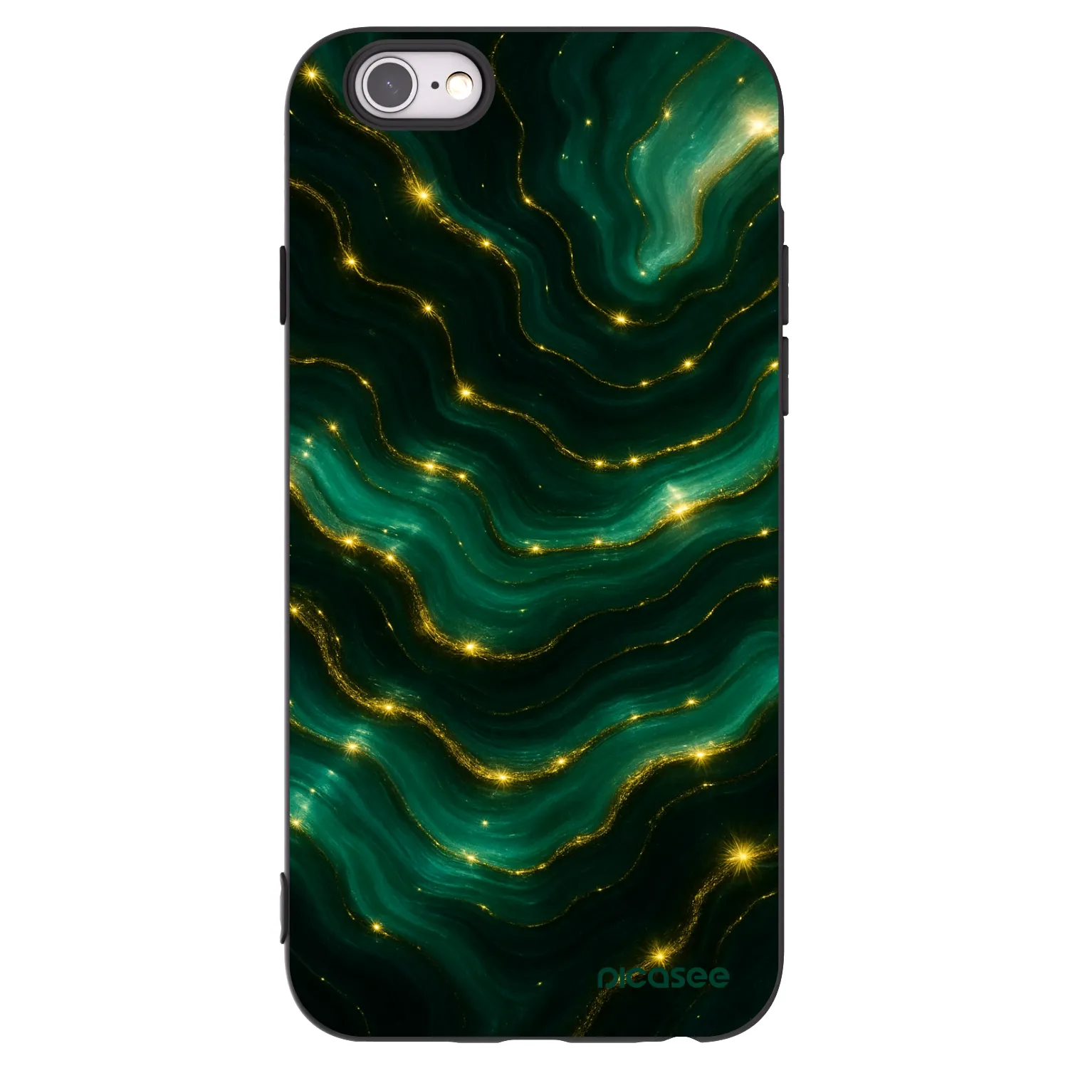 Picasee silikonski črni ovitek za Apple iPhone 6/6S - Emerald