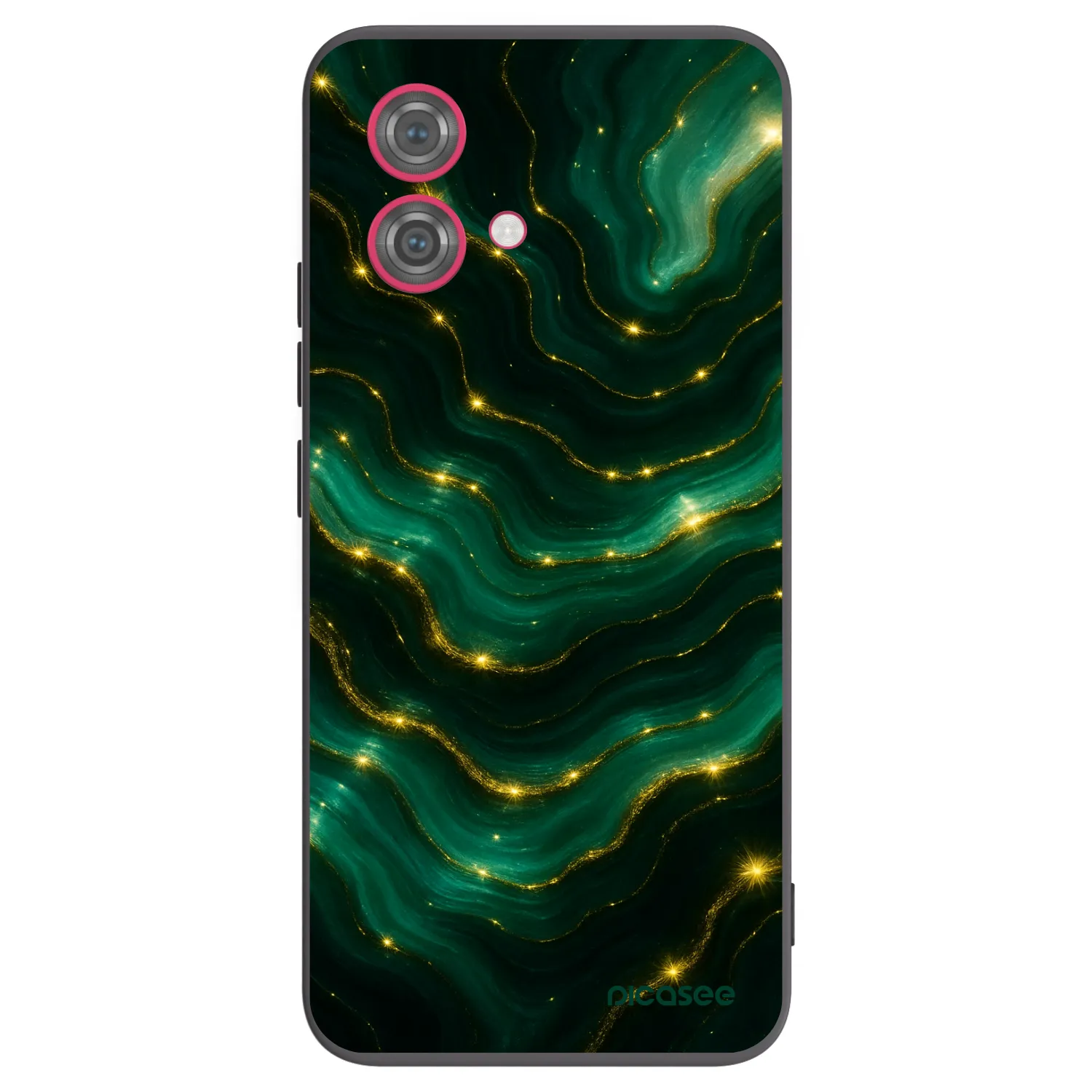 Picasee silikonski črni ovitek za Motorola Moto G84 5G - Emerald