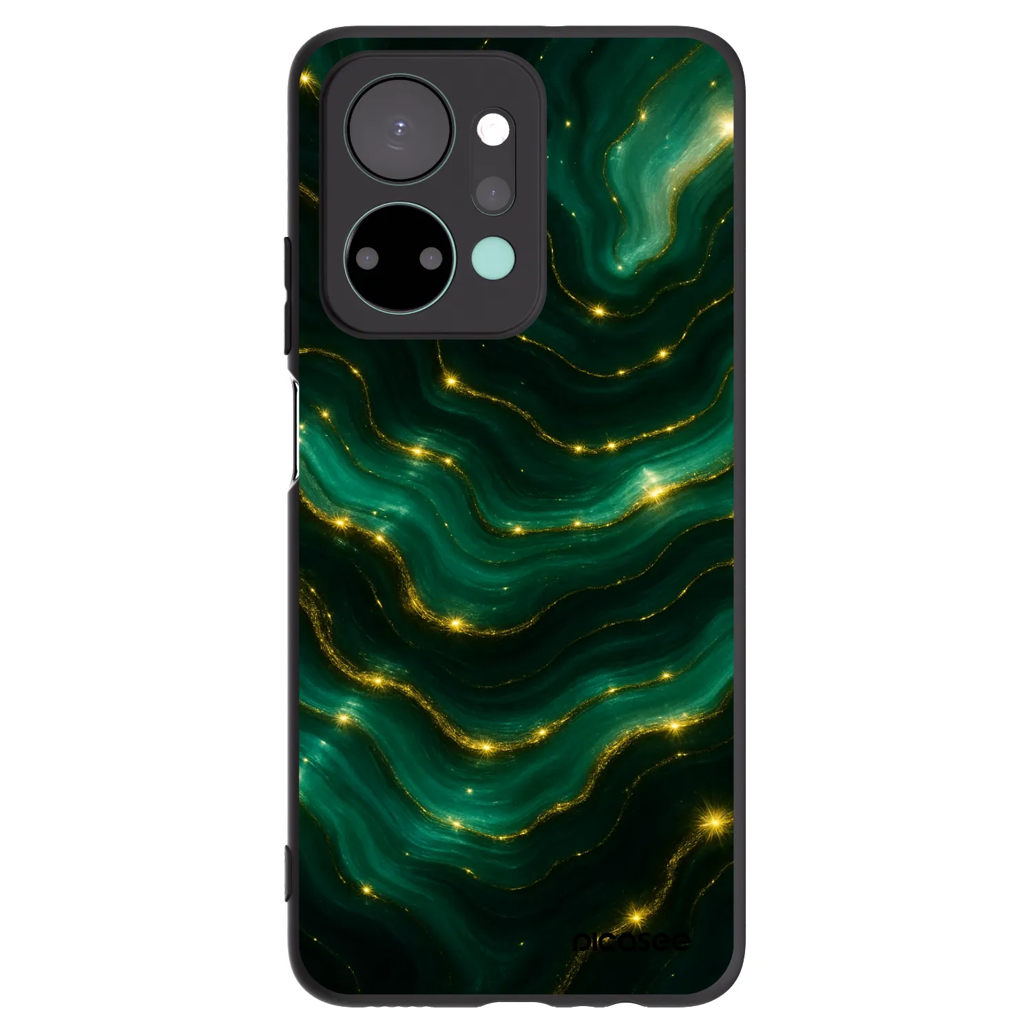 Picasee silikonski črni ovitek za Honor X7a - Emerald