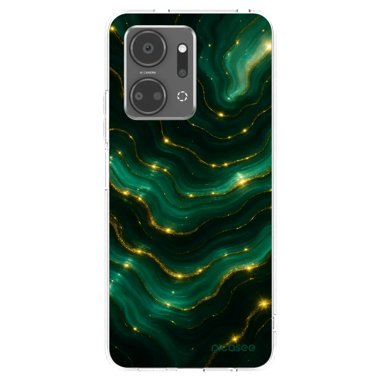 Picasee silikonski prozorni ovitek za Honor X7a - Emerald