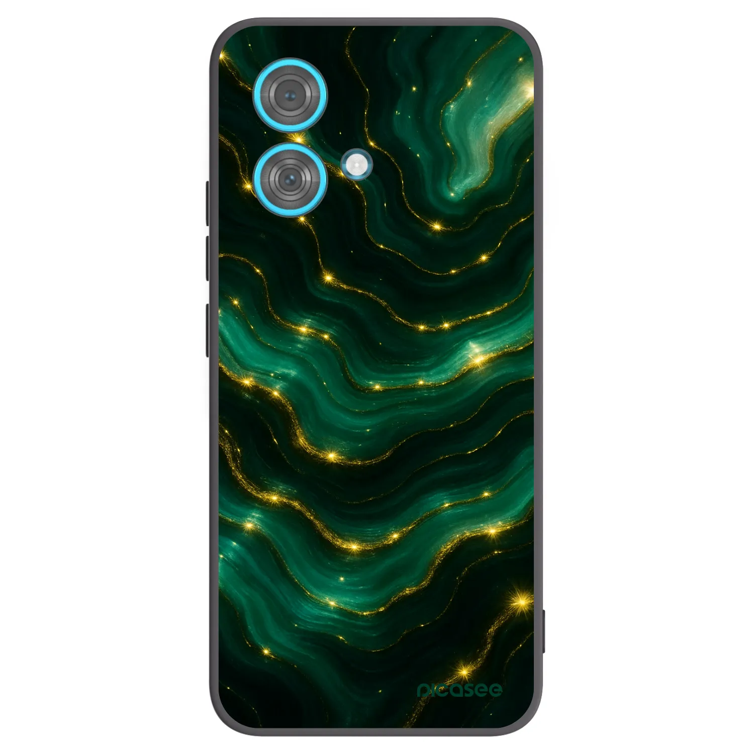 Picasee silikonski črni ovitek za Motorola Edge 40 Neo - Emerald