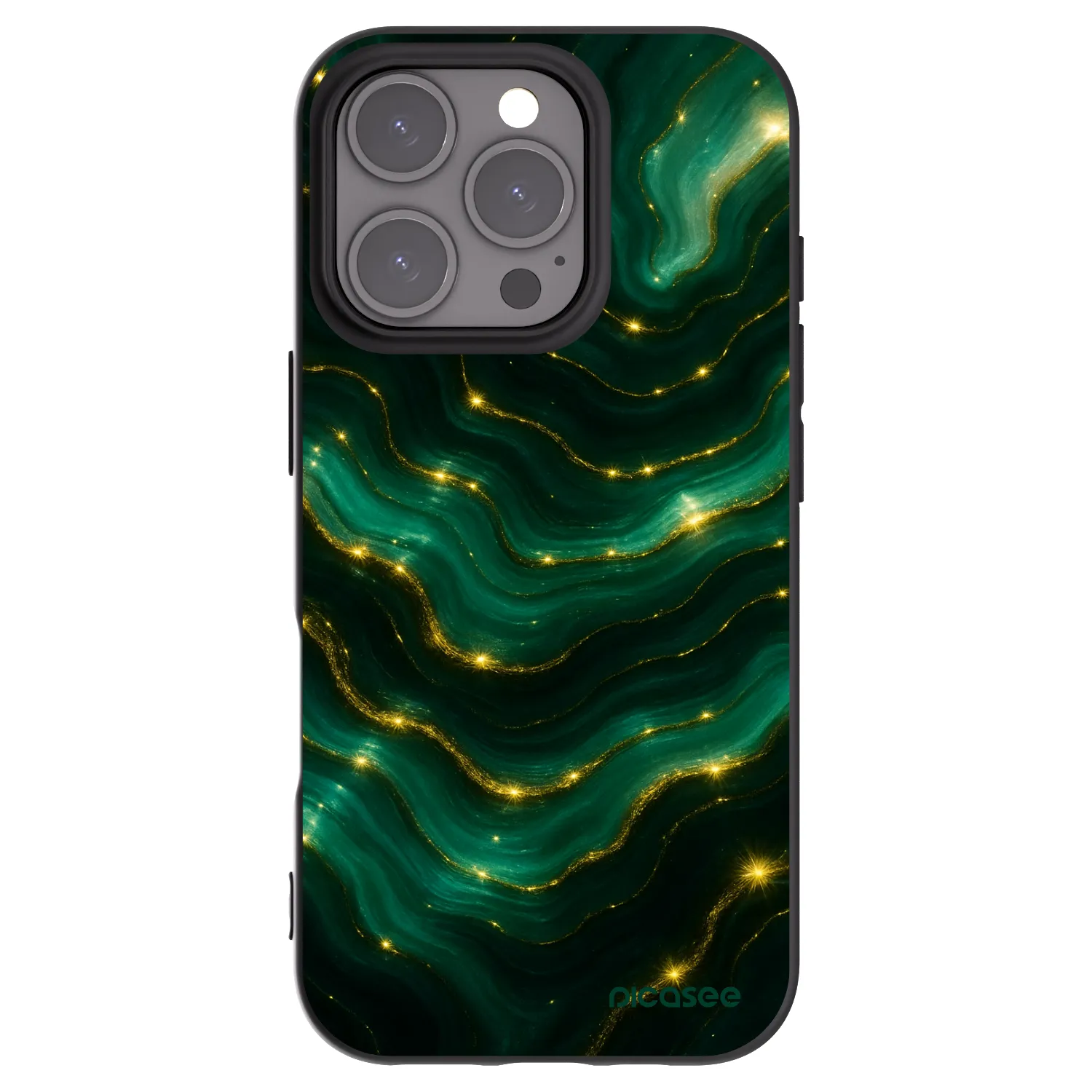 Picasee silikonski črni ovitek za Apple iPhone 16 Pro - Emerald