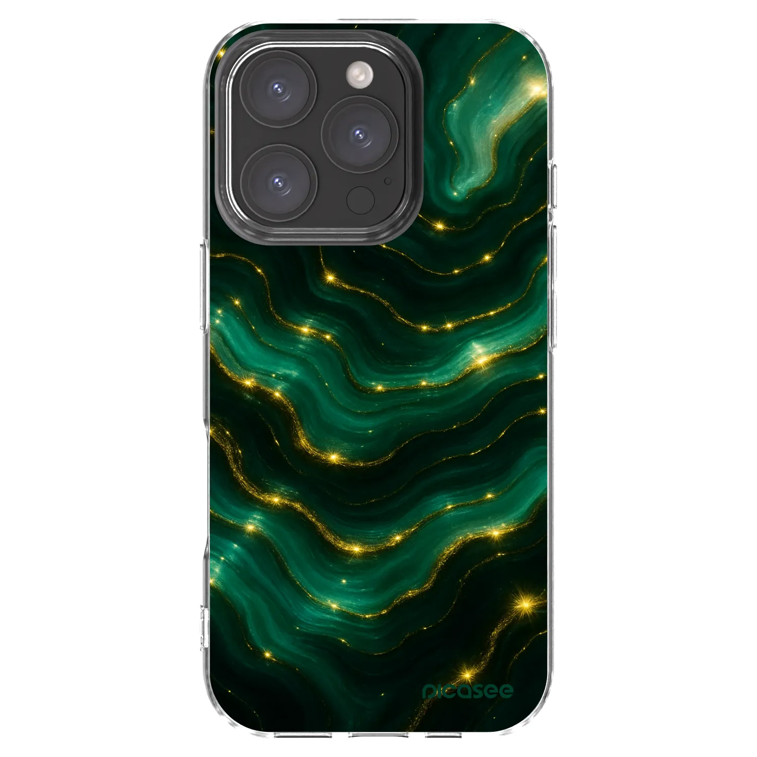Picasee silikonski prozorni ovitek za Apple iPhone 16 Pro - Emerald