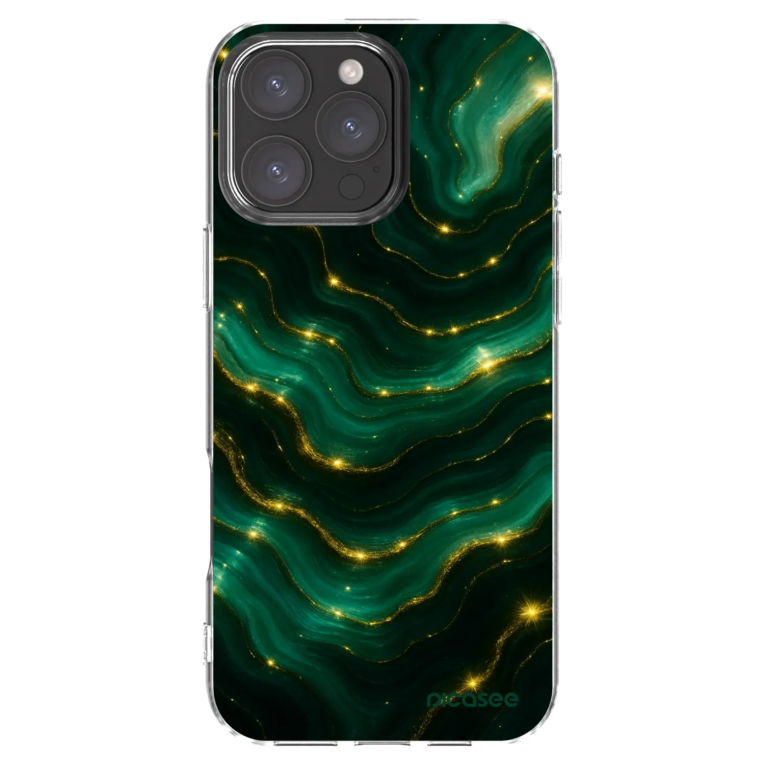 Picasee silikonski prozorni ovitek za Apple iPhone 16 Pro Max - Emerald