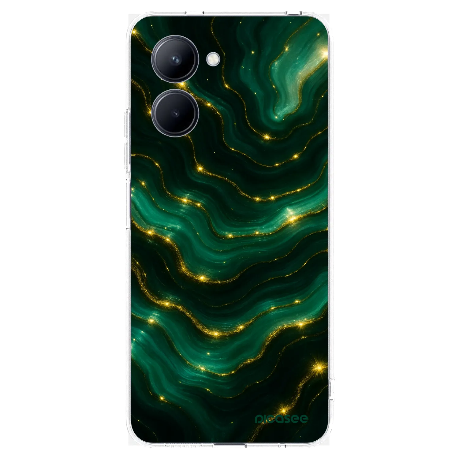 Picasee silikonski prozorni ovitek za Realme C33 (2023) - Emerald