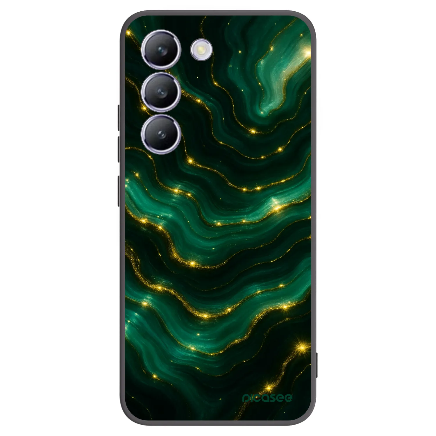 Picasee silikonski črni ovitek za Vivo V40 SE 5G - Emerald