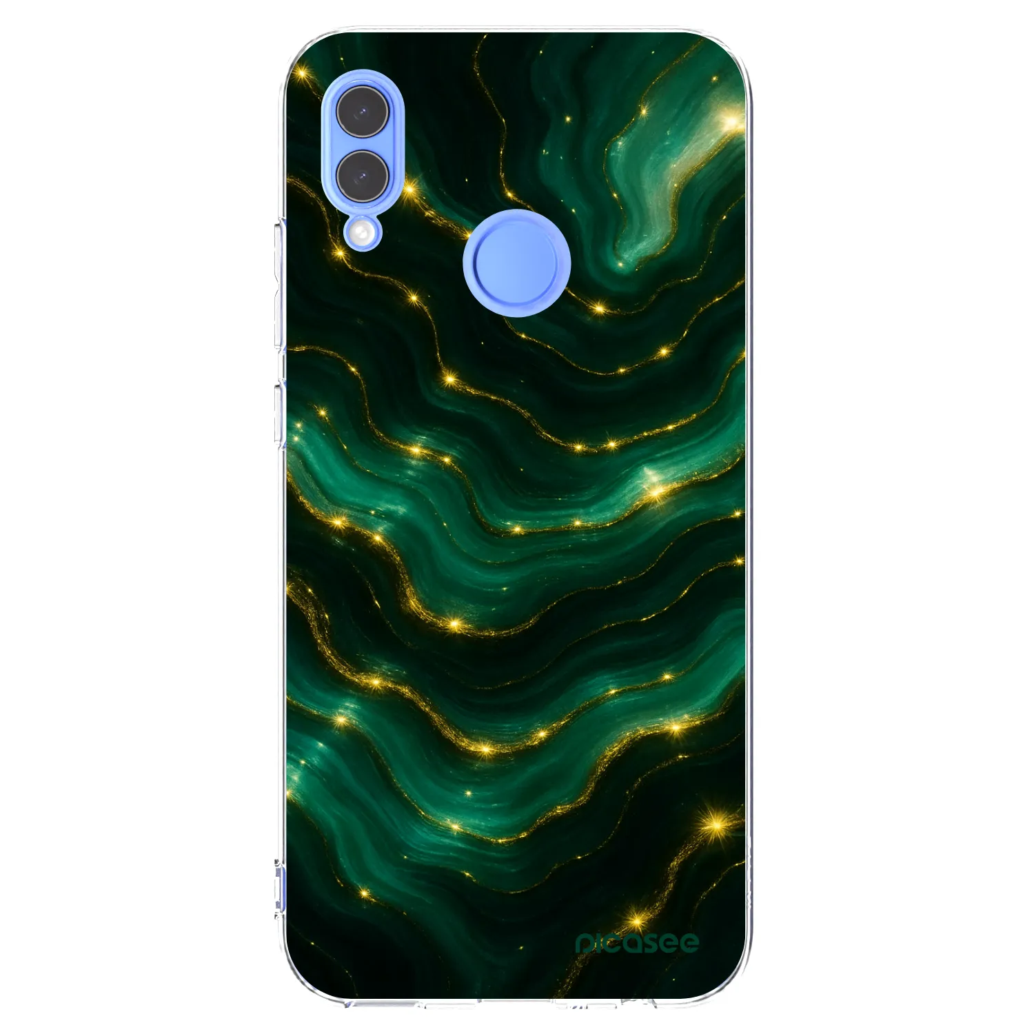 Picasee silikonski prozorni ovitek za Huawei P Smart 2019 - Emerald