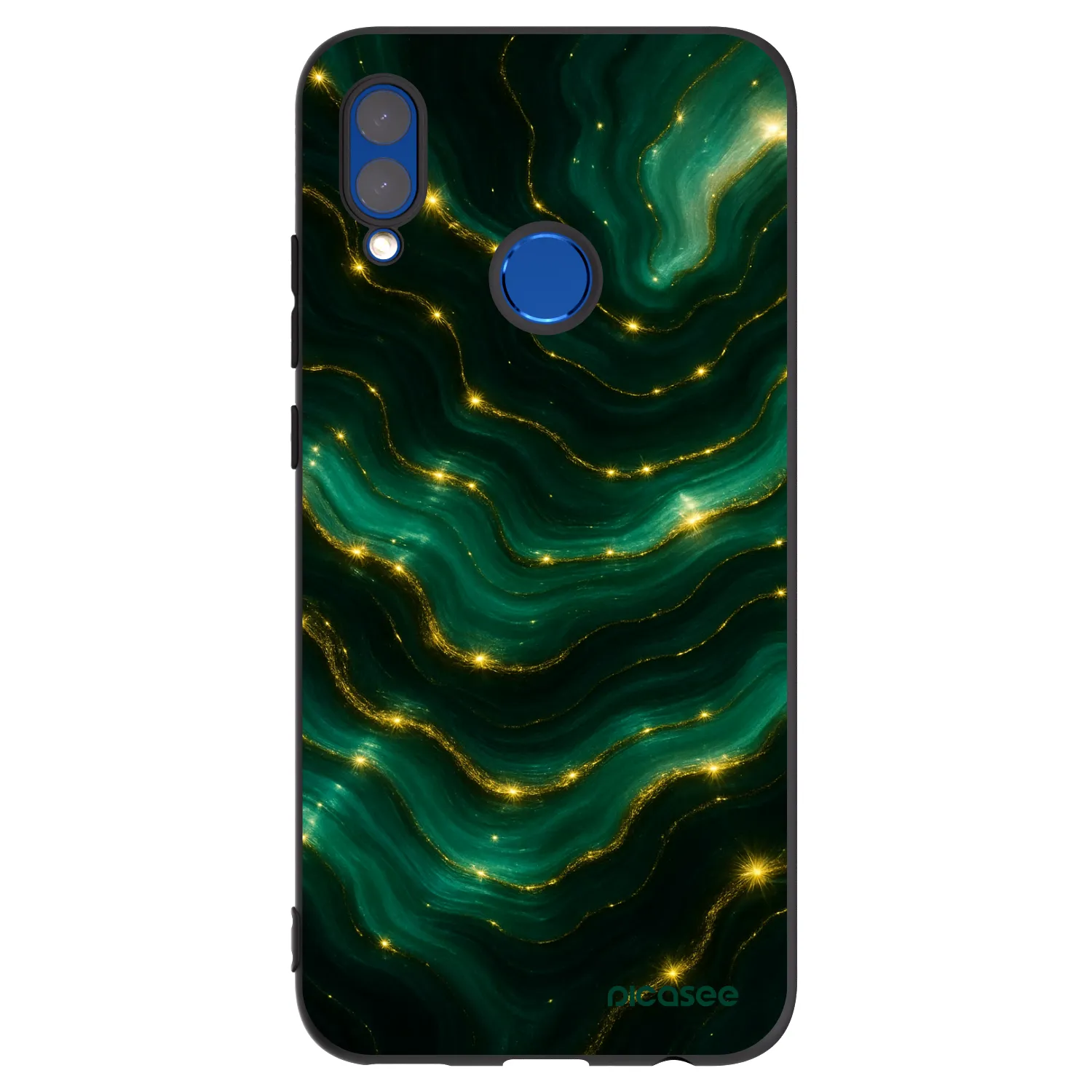 Picasee silikonski črni ovitek za Honor 10 Lite - Emerald