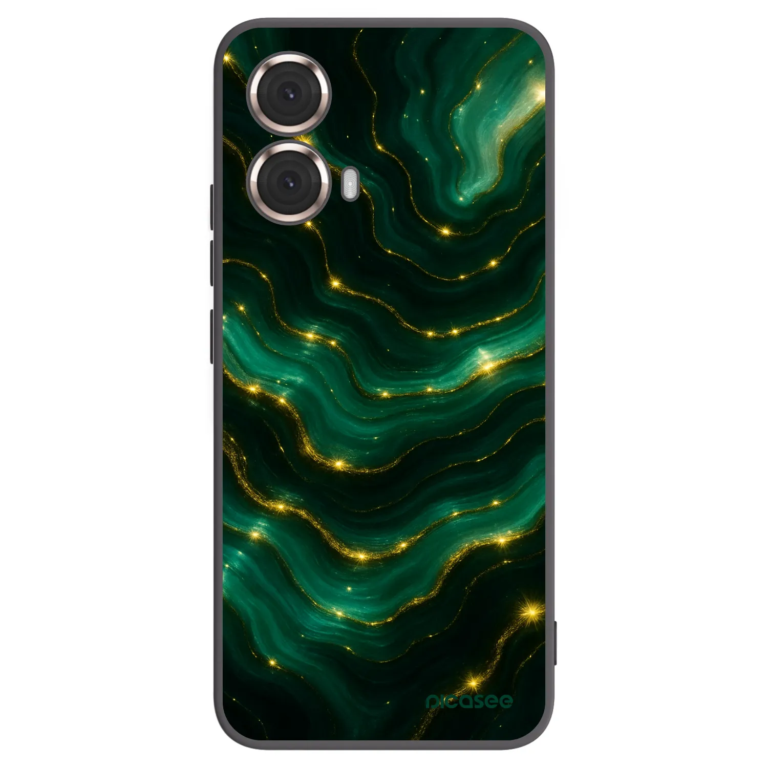 Picasee silikonski črni ovitek za Motorola Moto G85 - Emerald