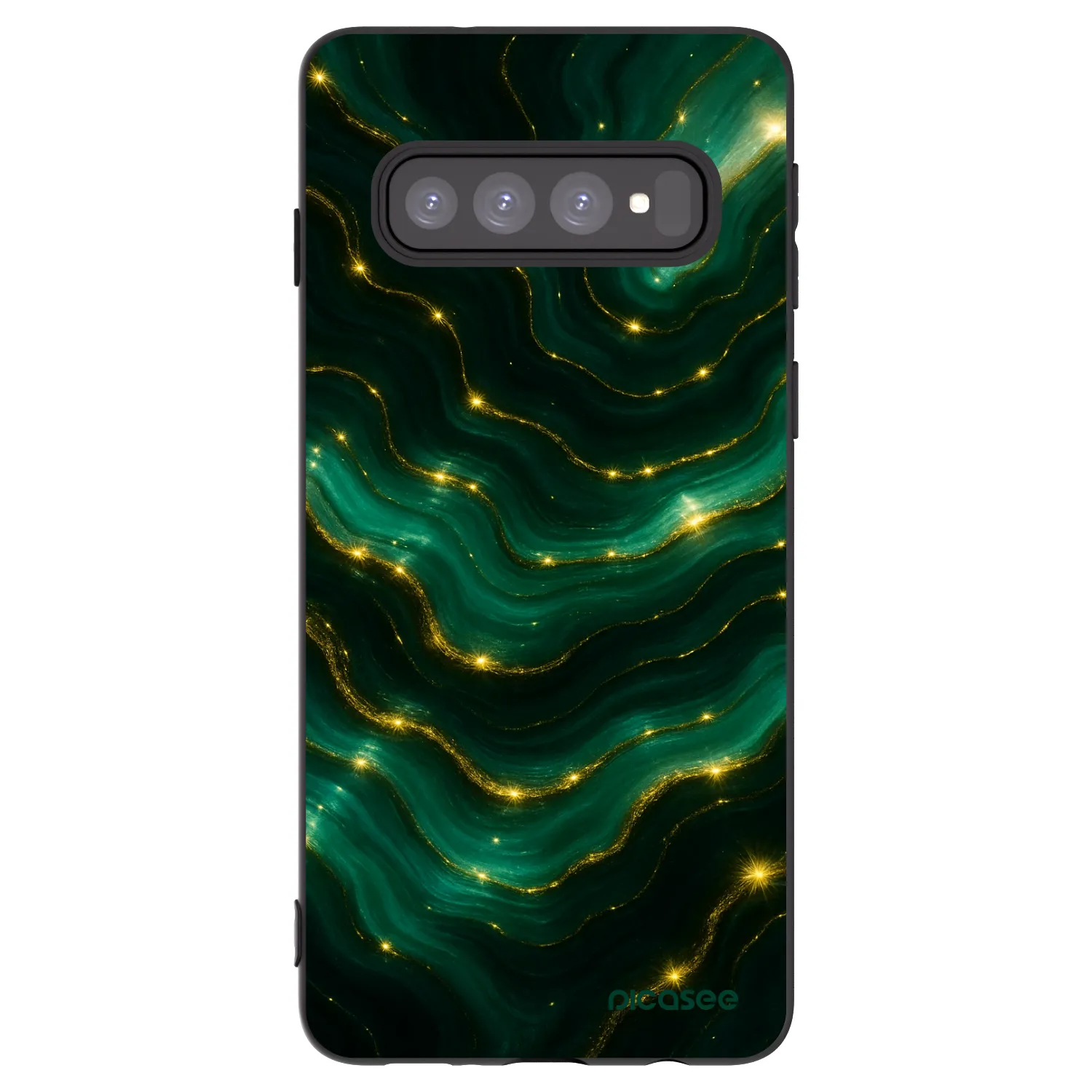 Picasee silikonski črni ovitek za Samsung Galaxy S10 G973 - Emerald