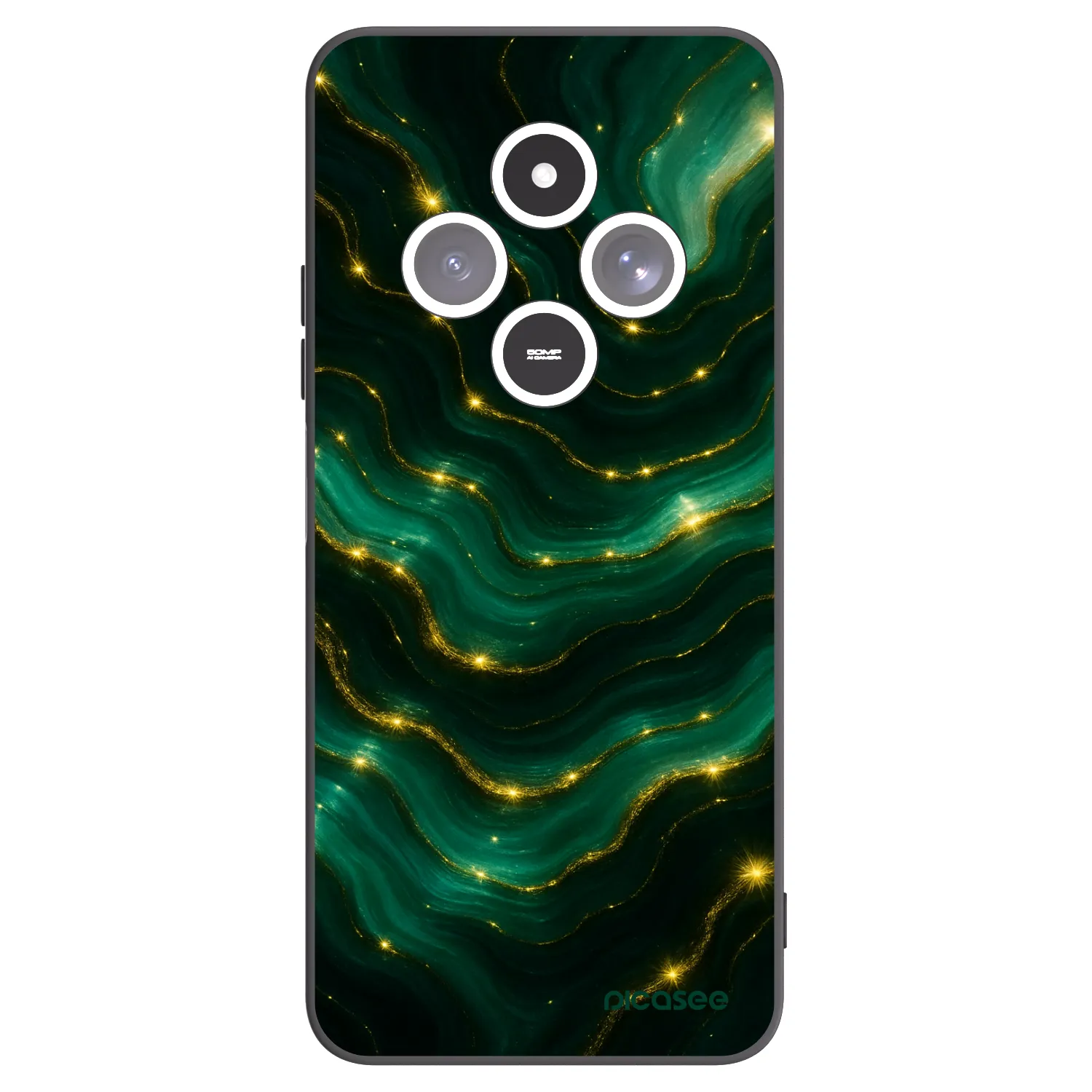 Picasee silikonski črni ovitek za Xiaomi Redmi 14C - Emerald