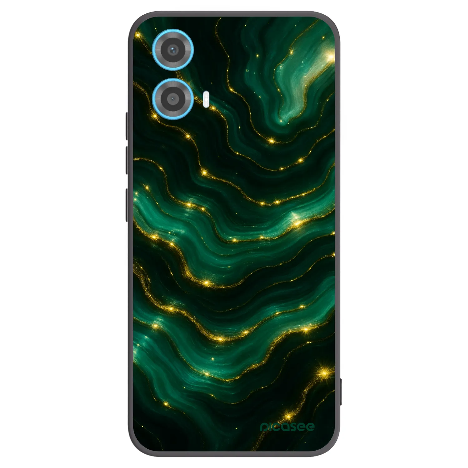 Picasee silikonski črni ovitek za Motorola Moto G34 5G - Emerald
