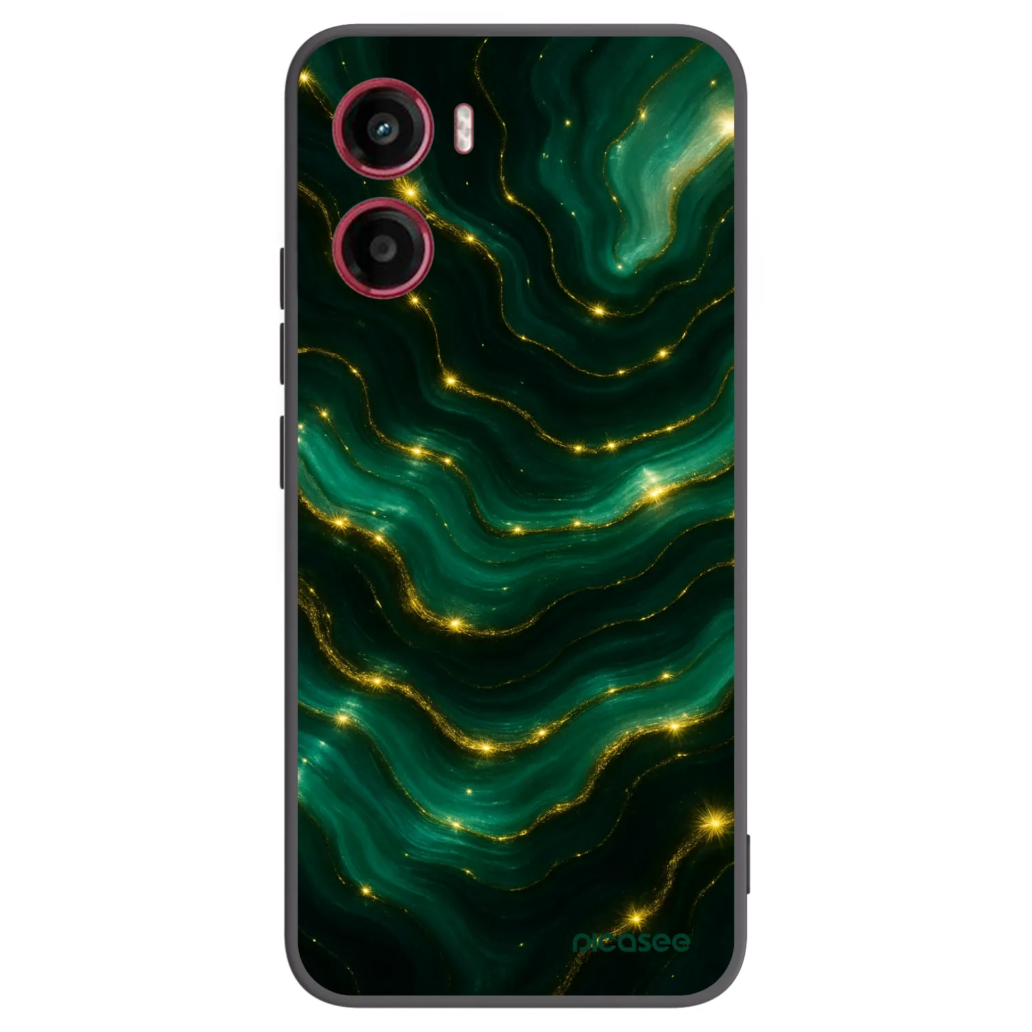 Picasee silikonski črni ovitek za Motorola Moto G05 - Emerald