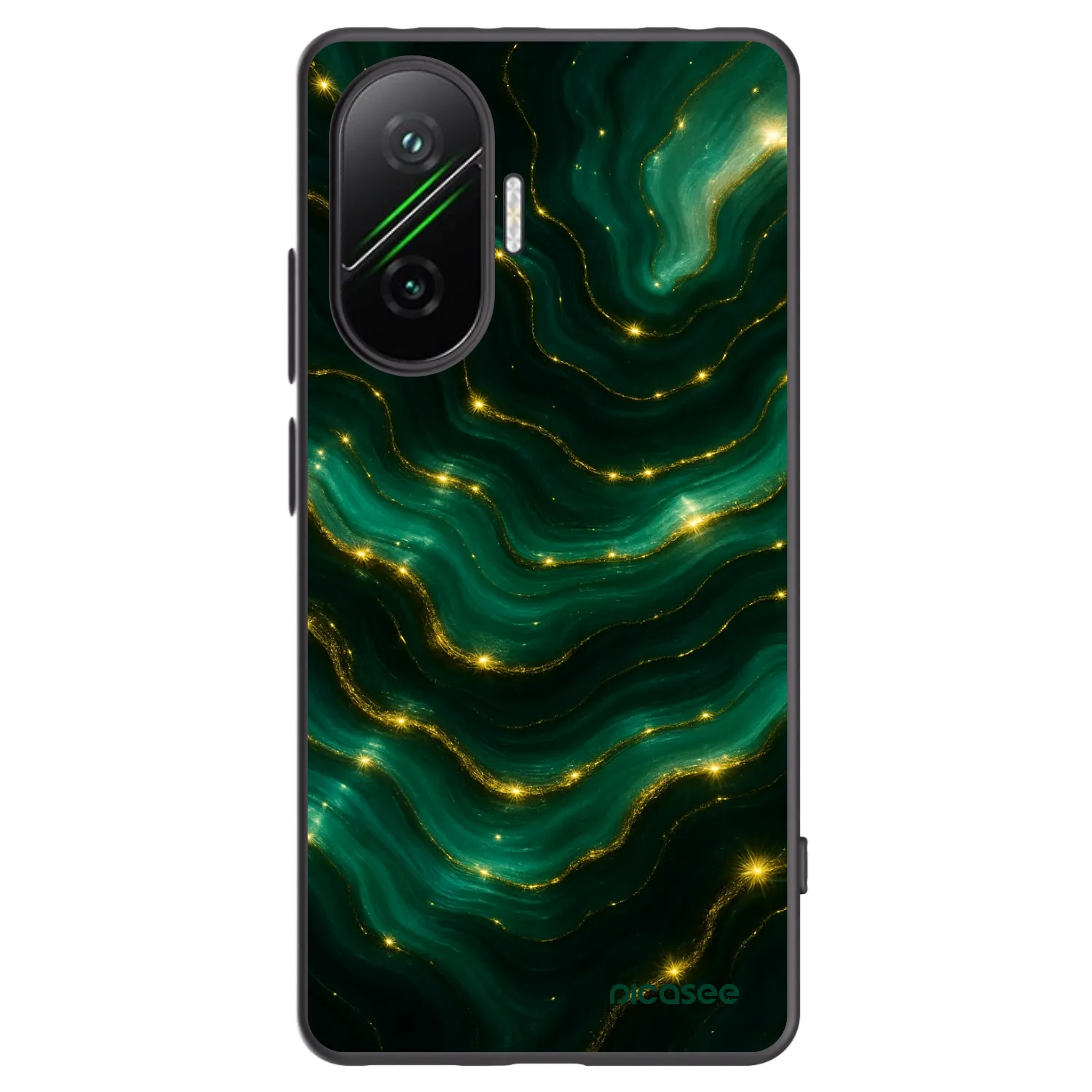 Picasee silikonski črni ovitek za Xiaomi Poco F7 5G - Emerald