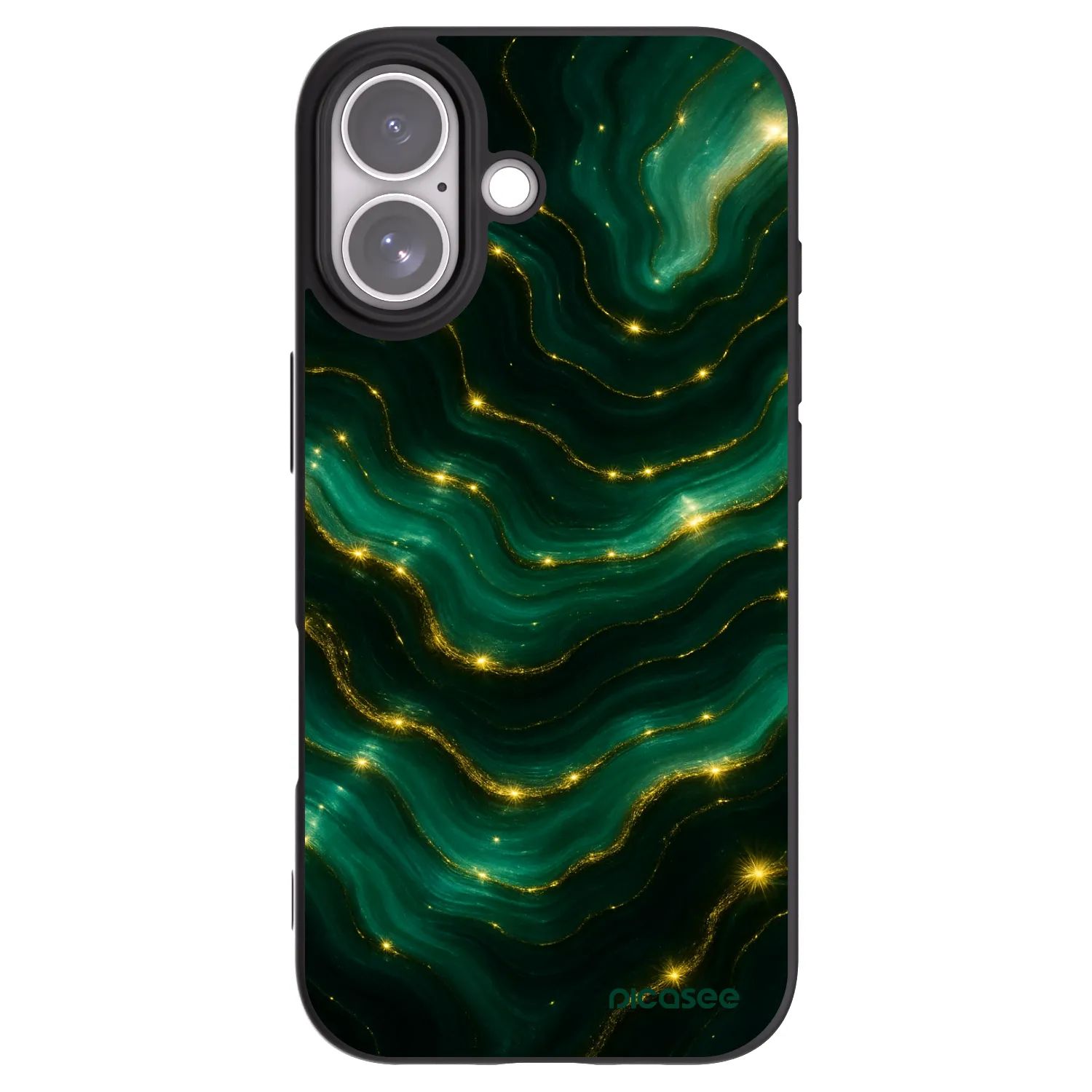 Picasee silikonski črni ovitek za Apple iPhone 17 - Emerald